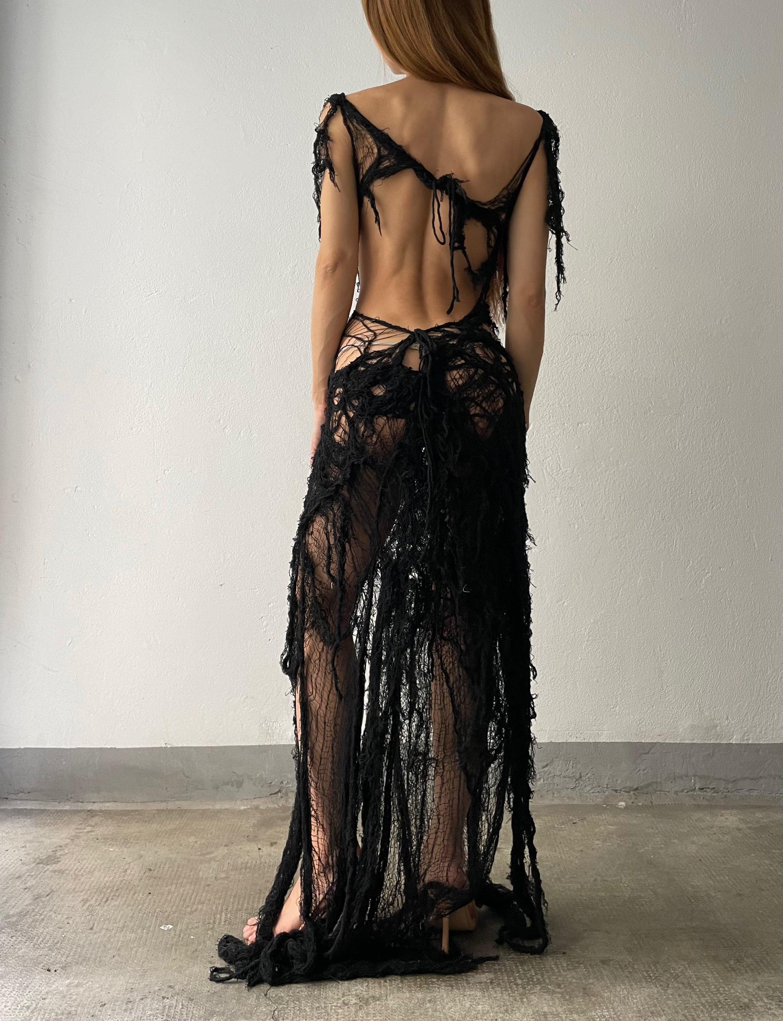 goddess dress black Odana's | BELLE