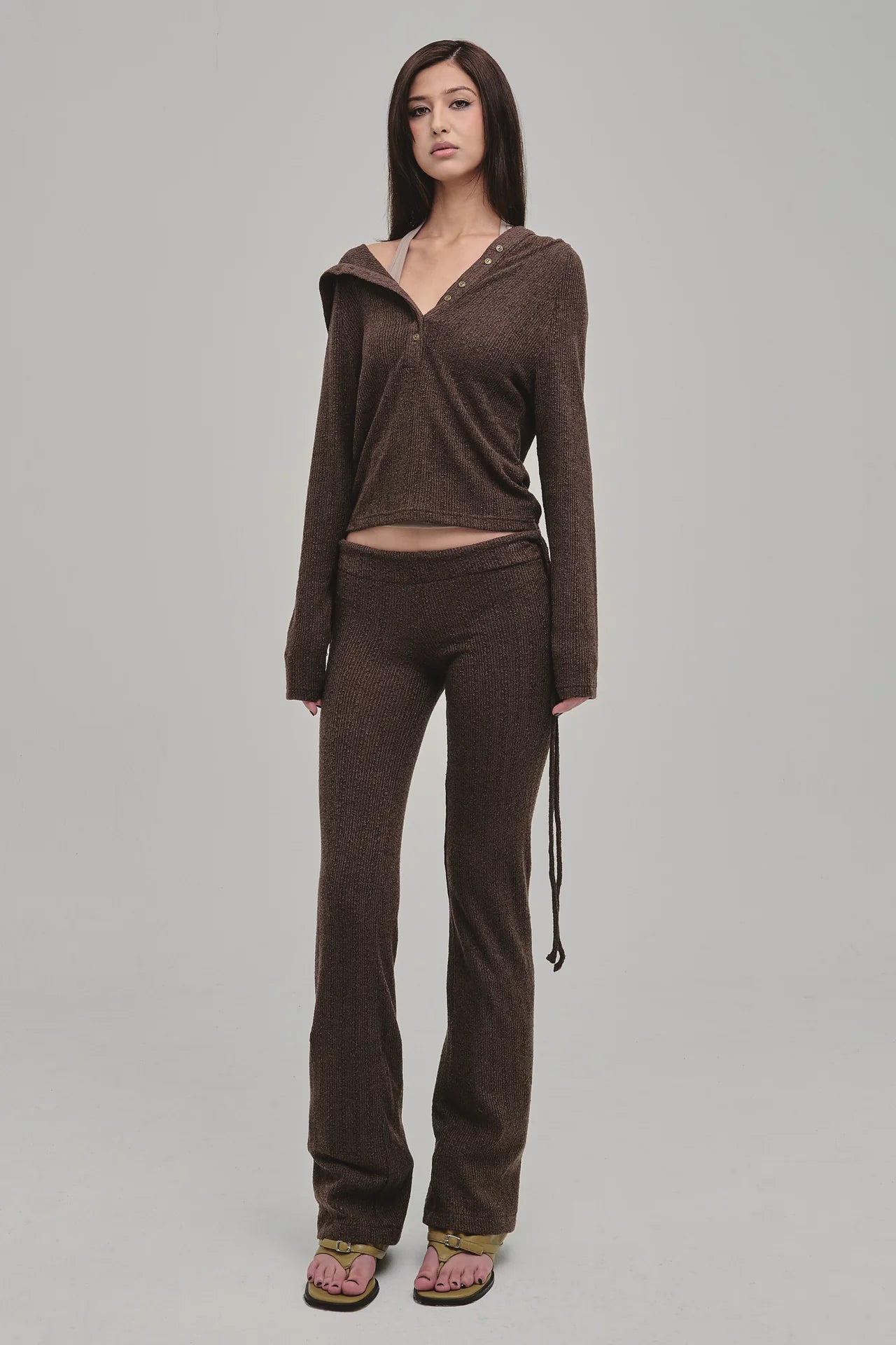 Dazed Knit Pants in Brown