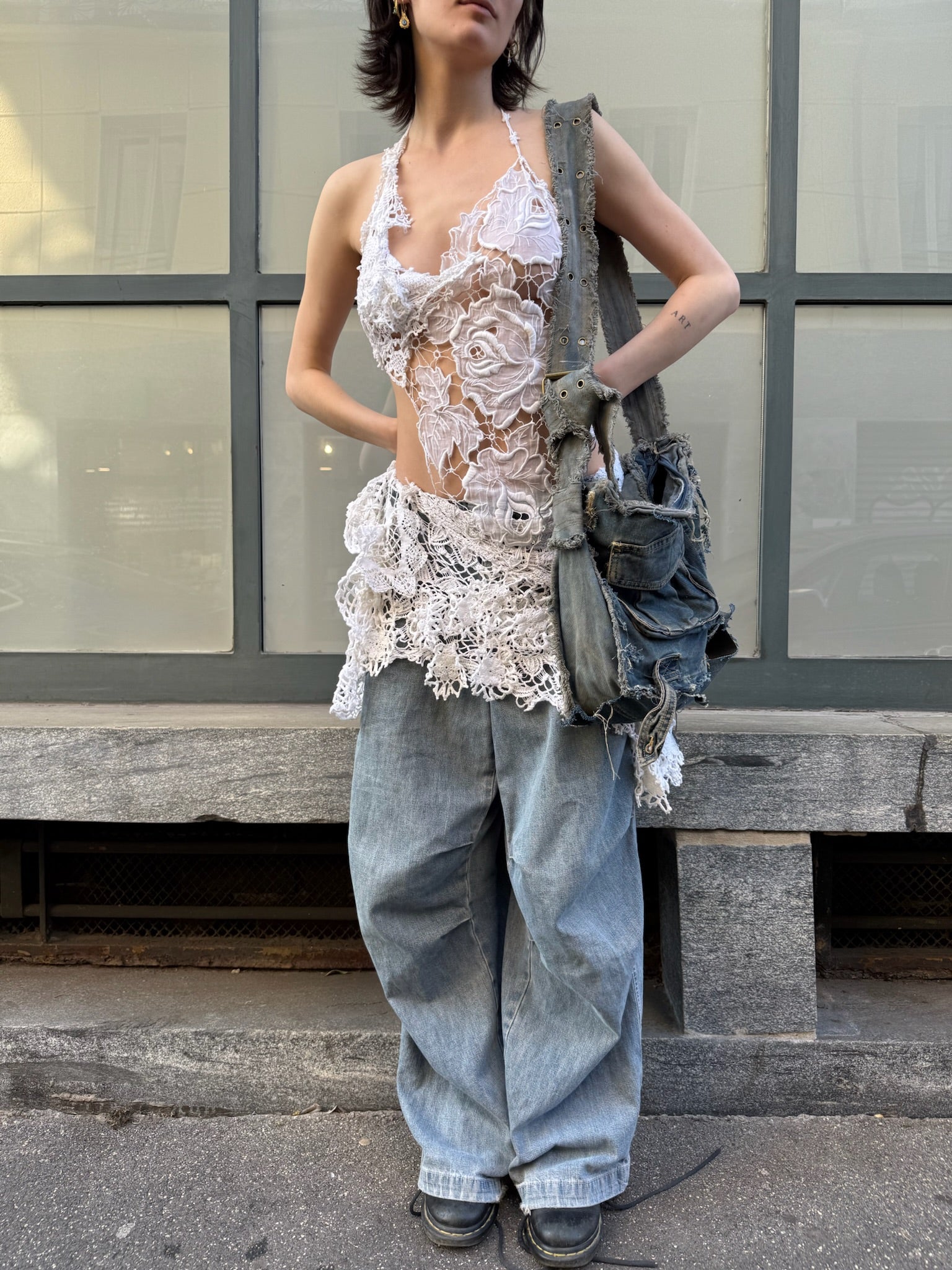 스웜프 데님 백