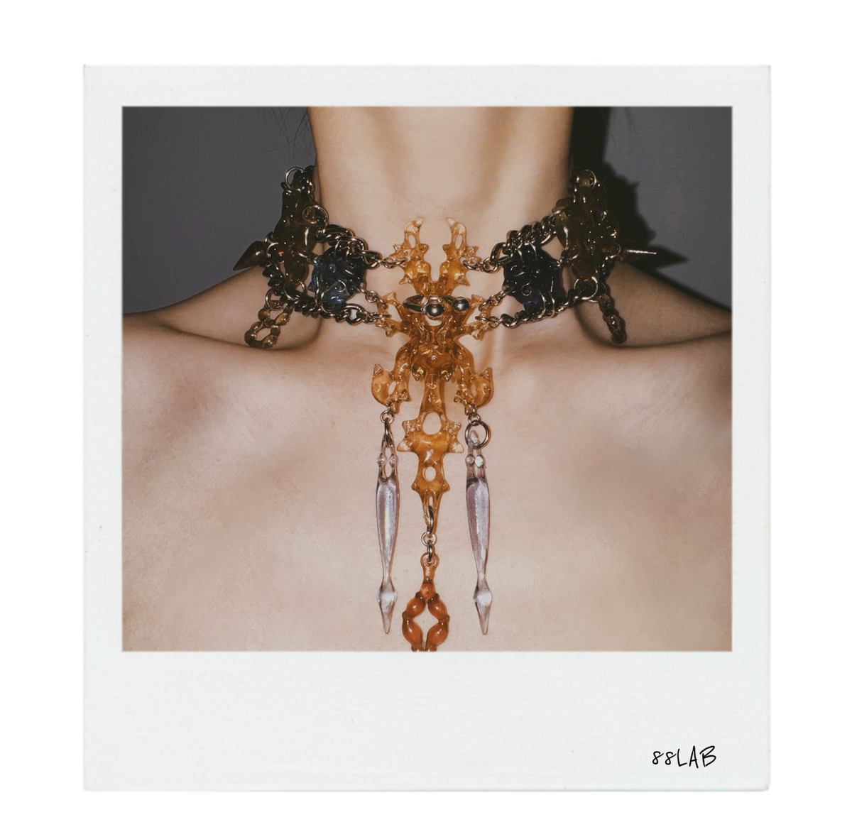 Hare Bone Choker in Brown
