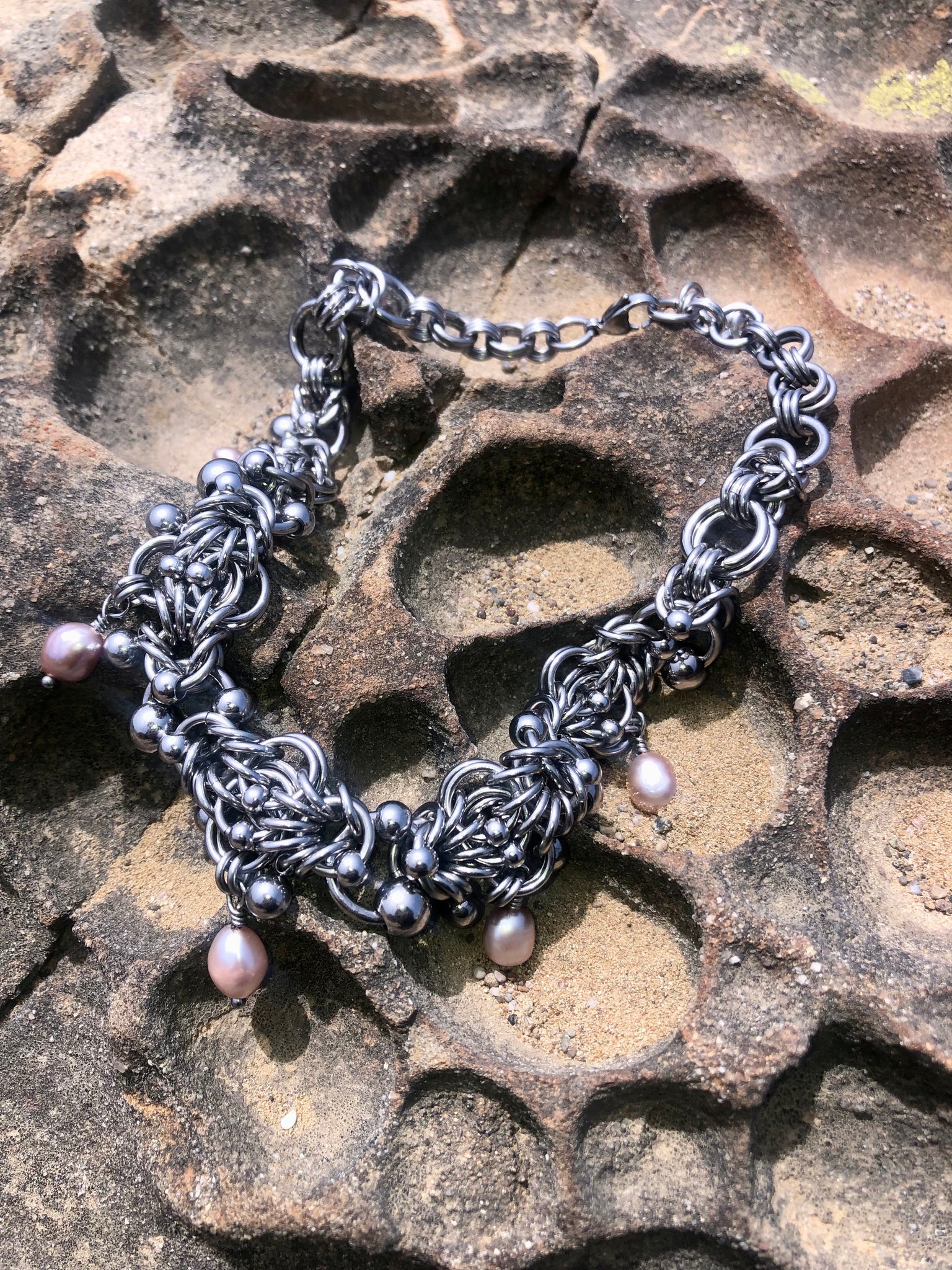 Perlen-Tafoni-Halskette