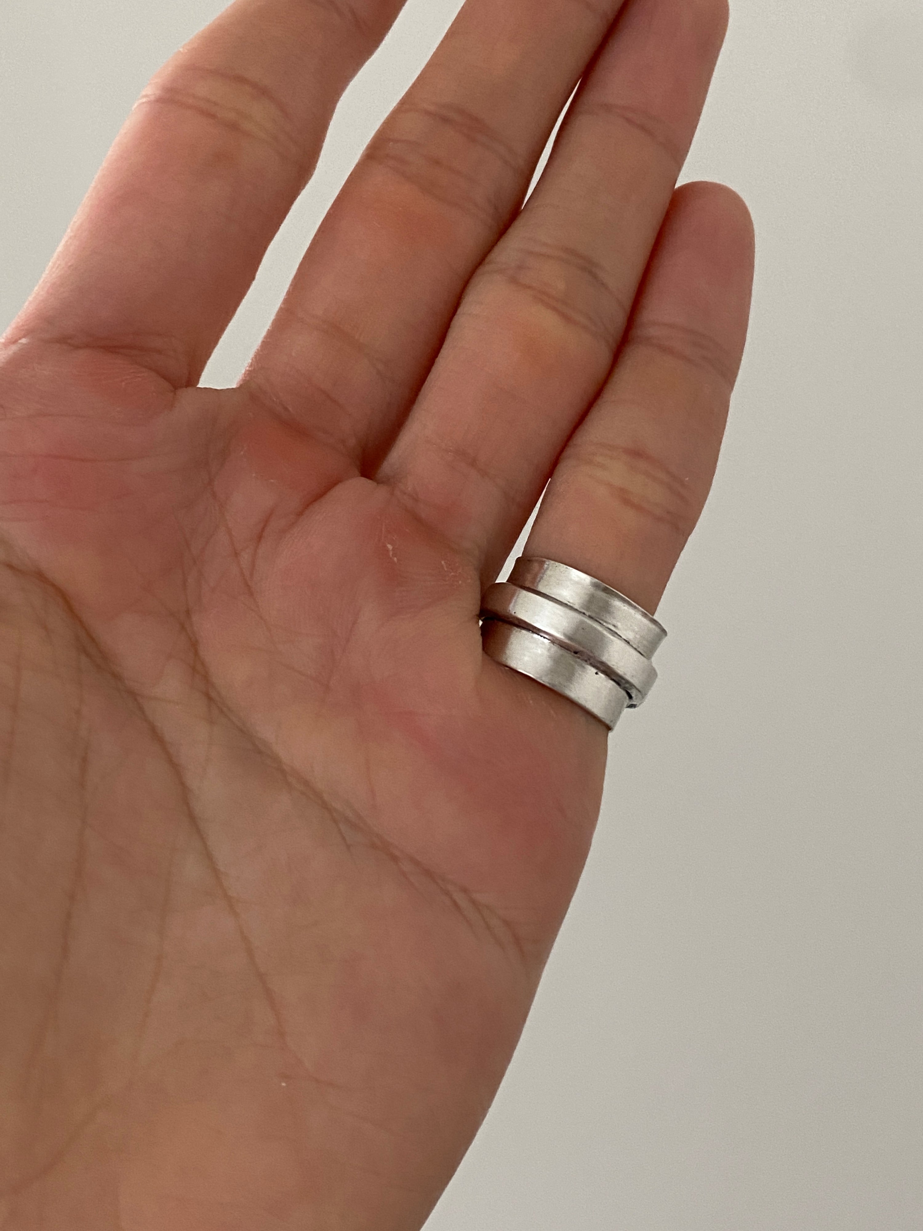 와이드 하트 링