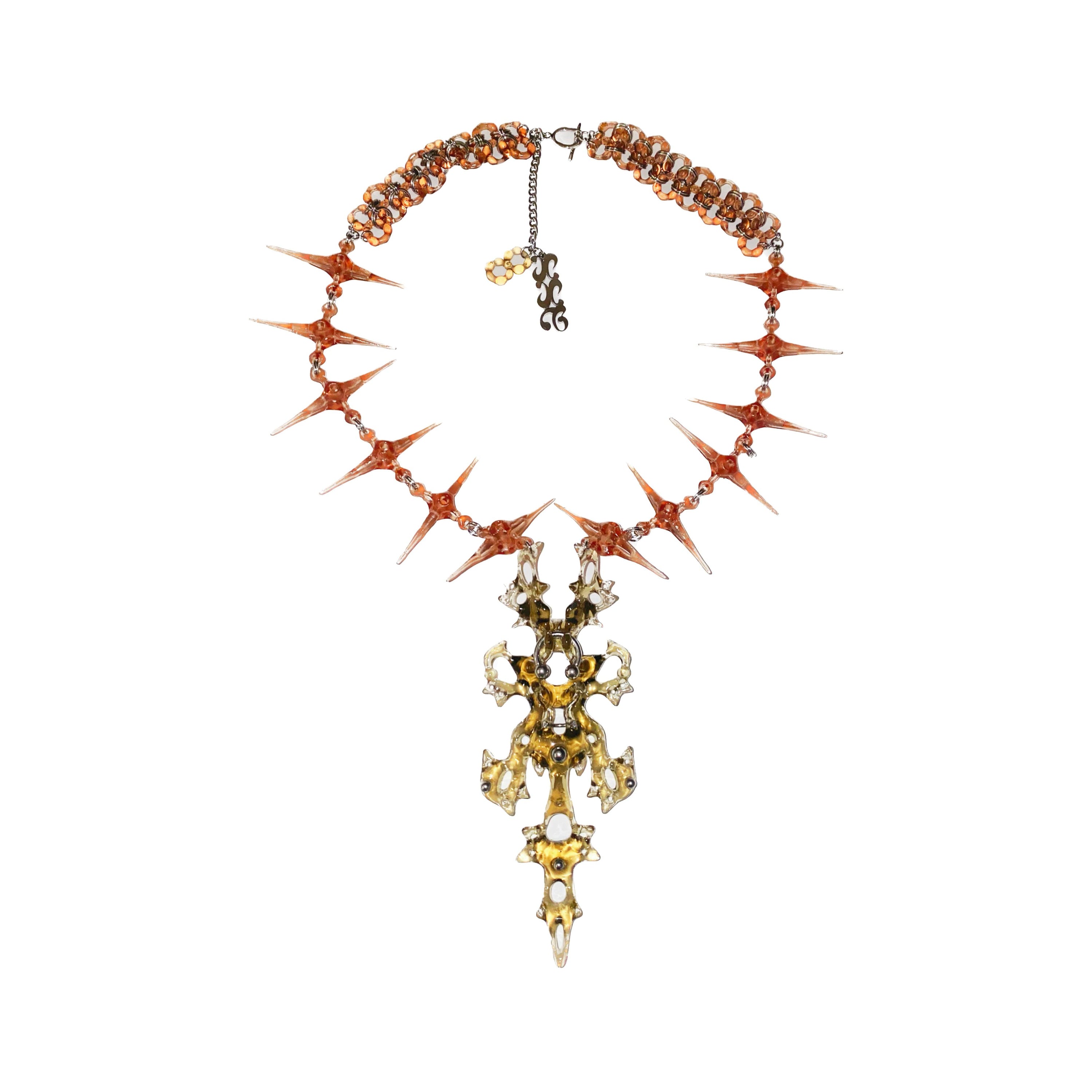 Braune Hasenknochen Halskette