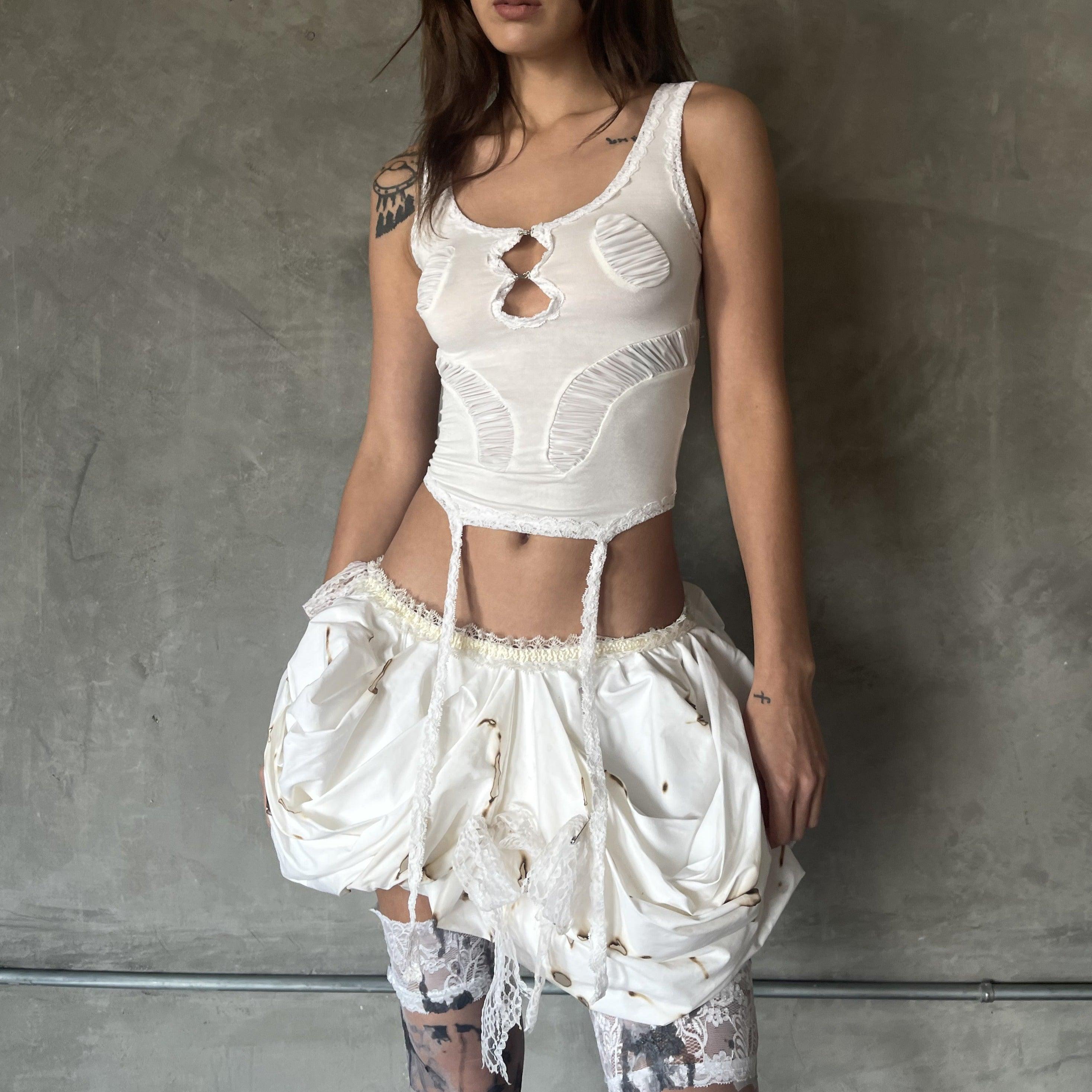 Flambé Cotton Cloud Skirt