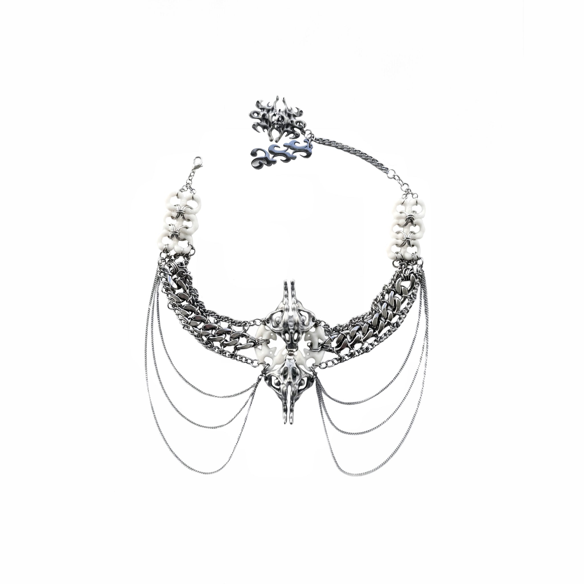 White Pelvis Layers Choker