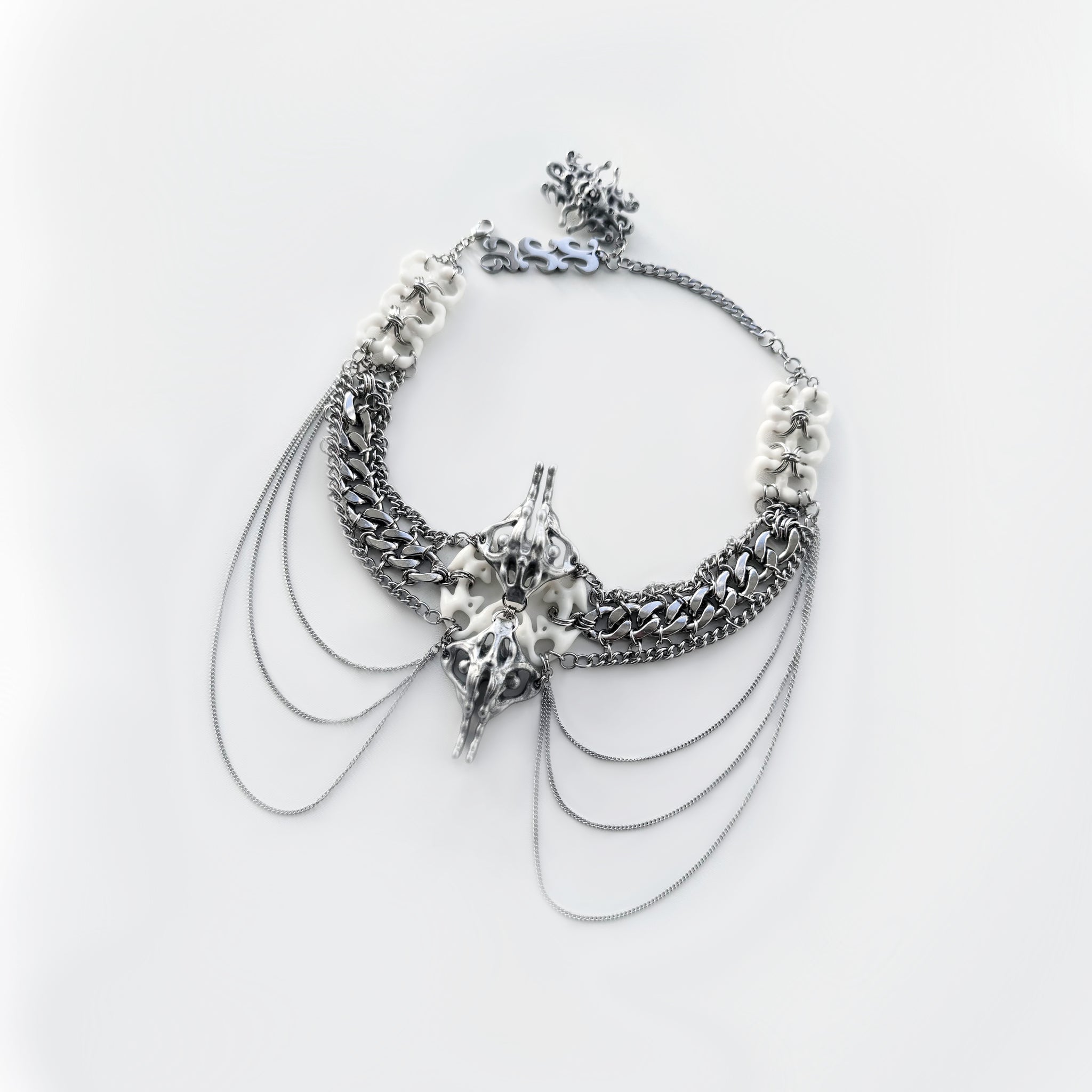 White Pelvis Layers Choker