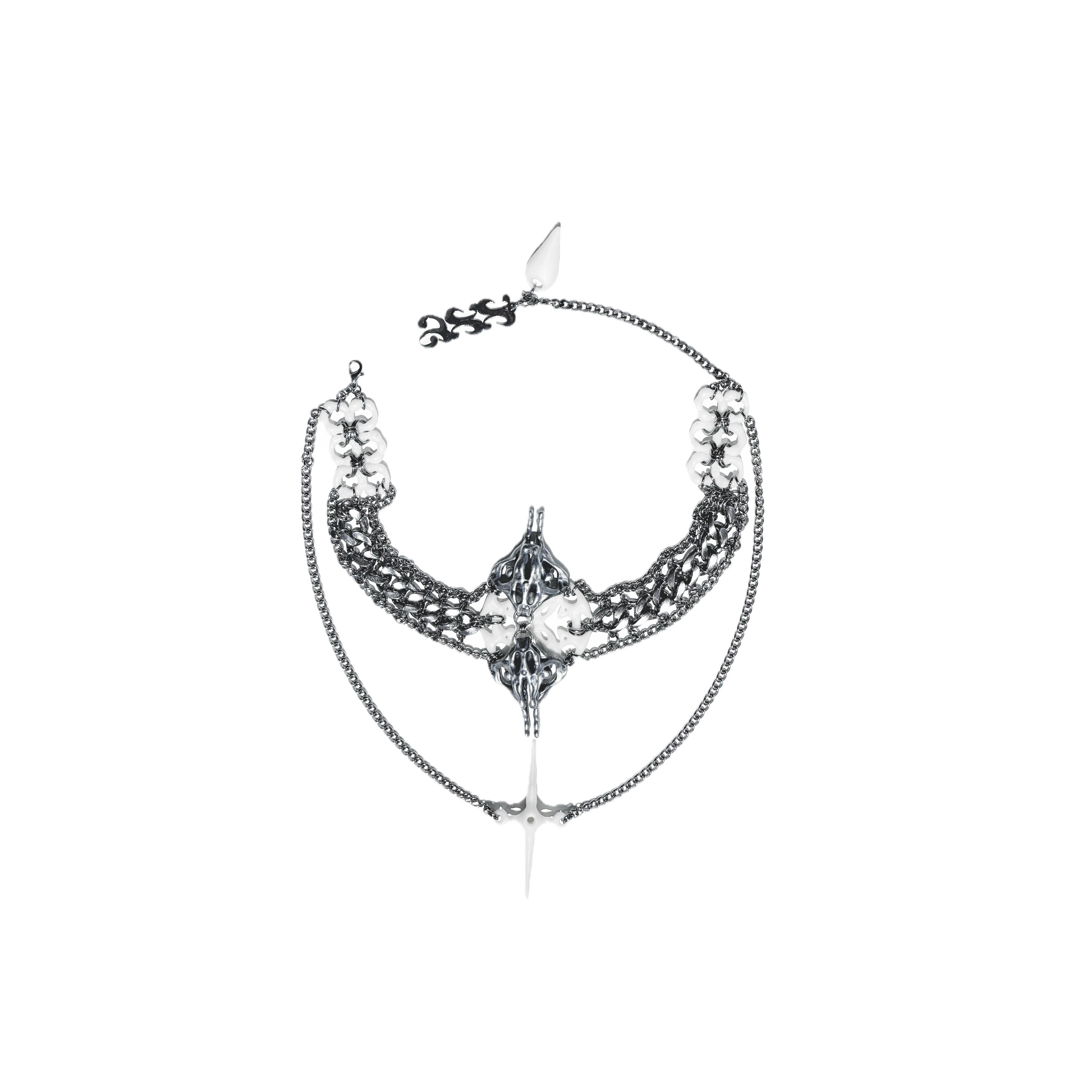 화이트 펠비스 레이어드 초커