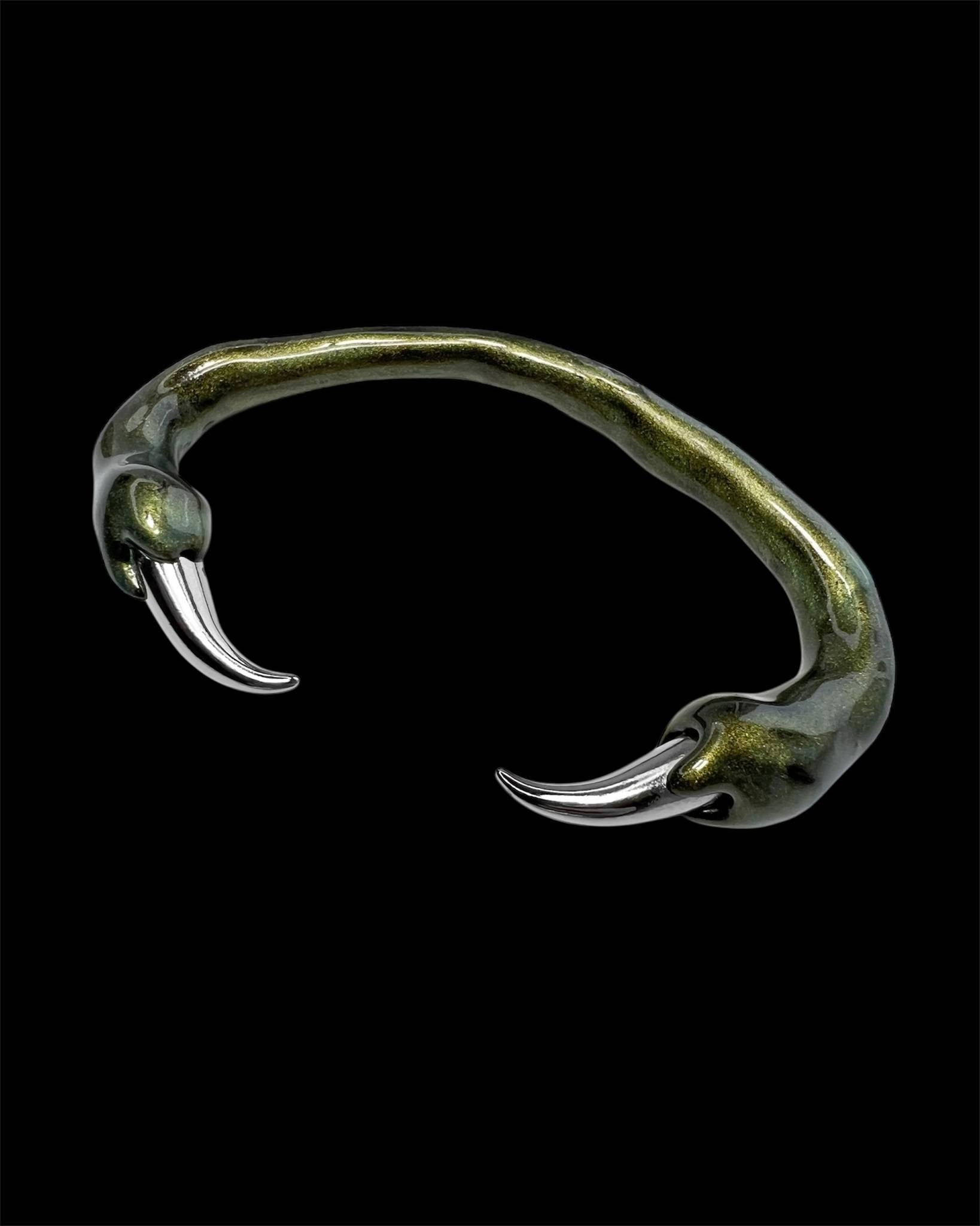 Green Bracelet with Spikes