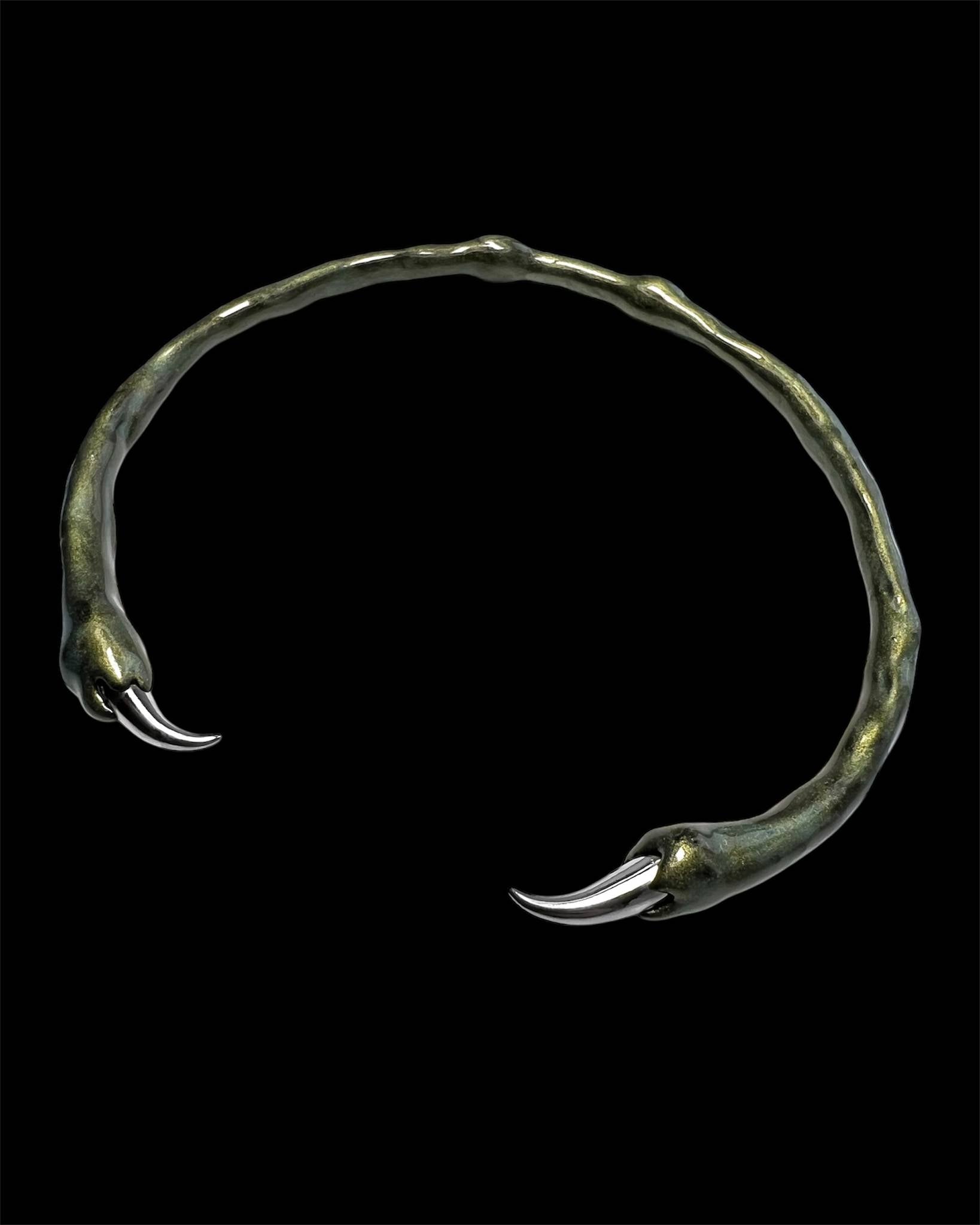 Green Choker with Spikes