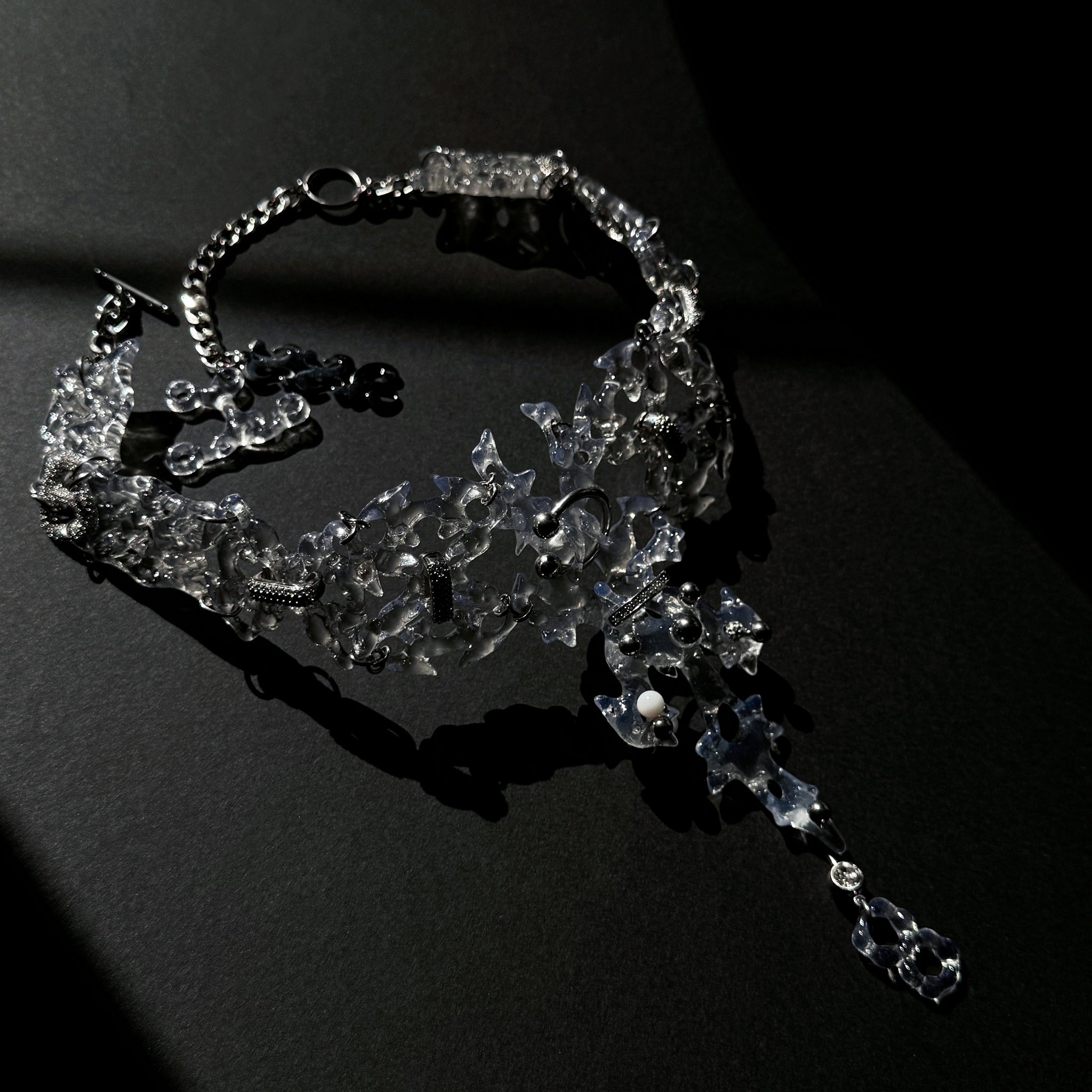 Unreal Clear Hare Bone Necklace