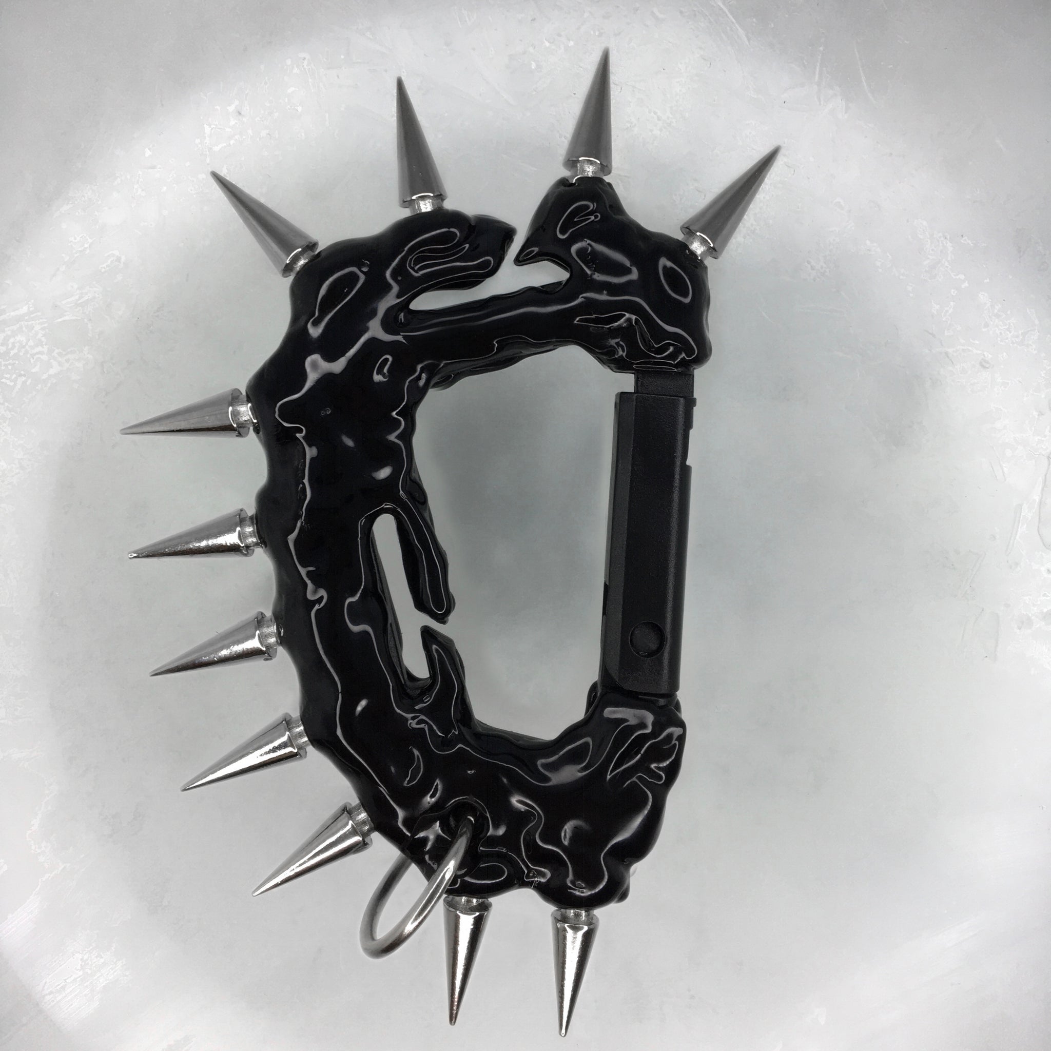 Black Carabiner With Spikes