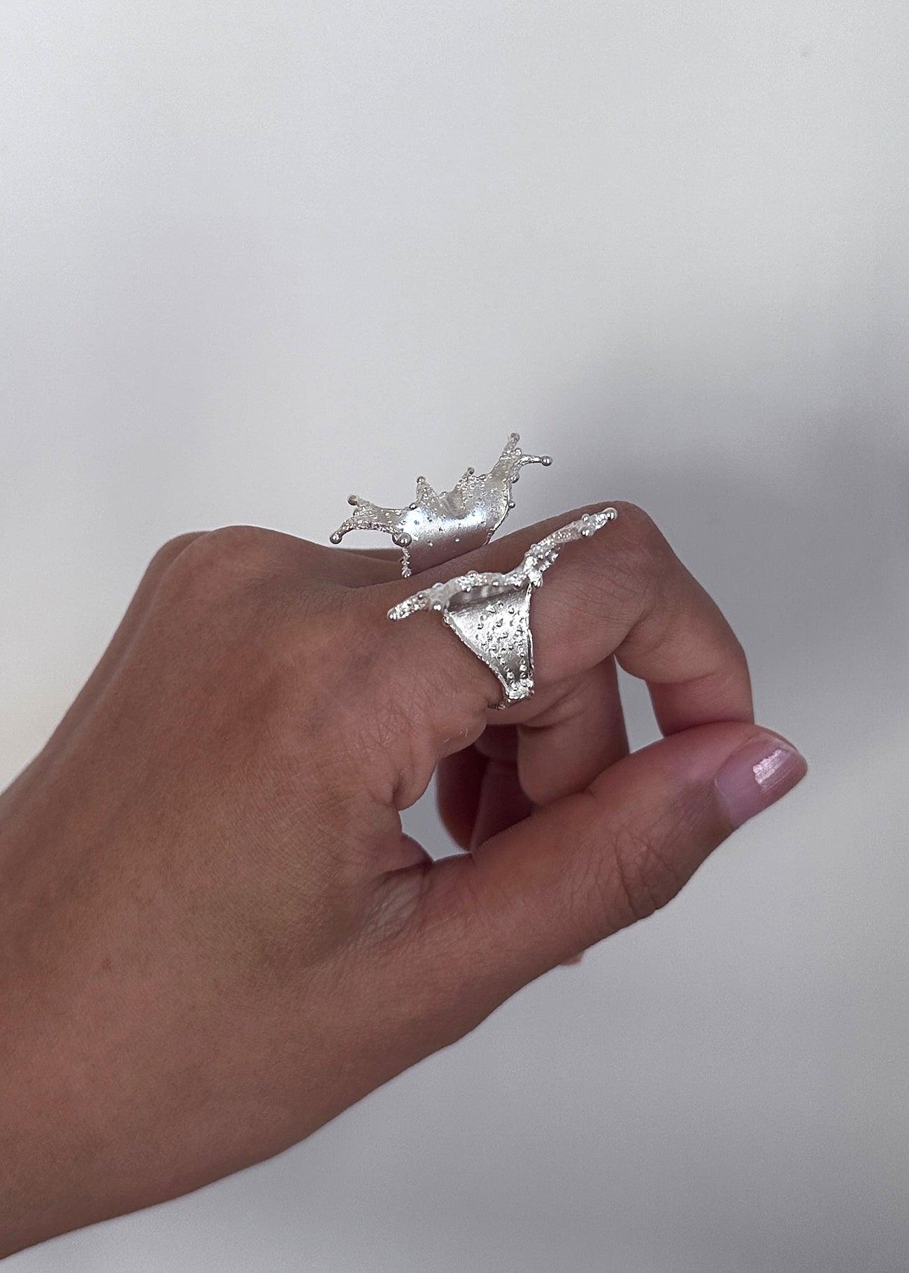 Feenflügel auf Steinen 04 Ring