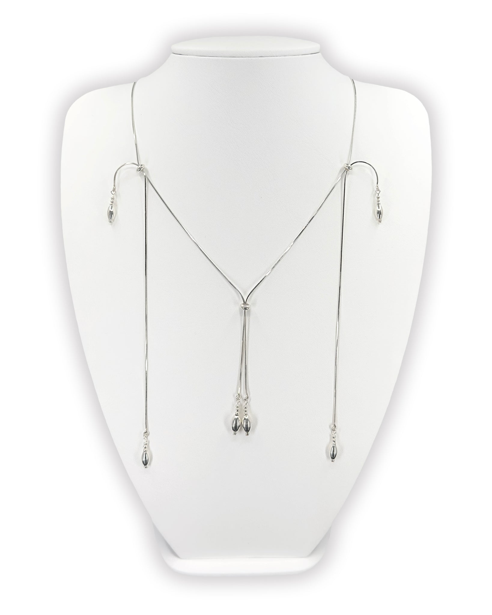Silver Tassel Necklace 05