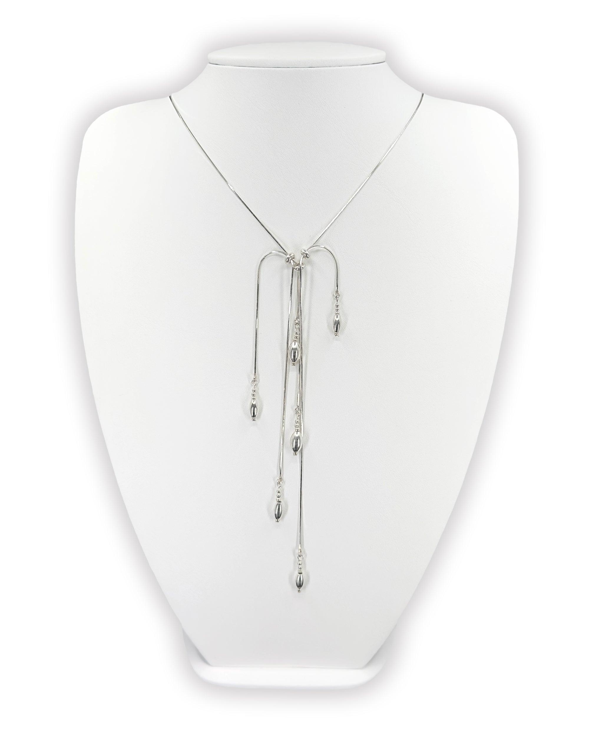 실버 태슬 목걸이 05 