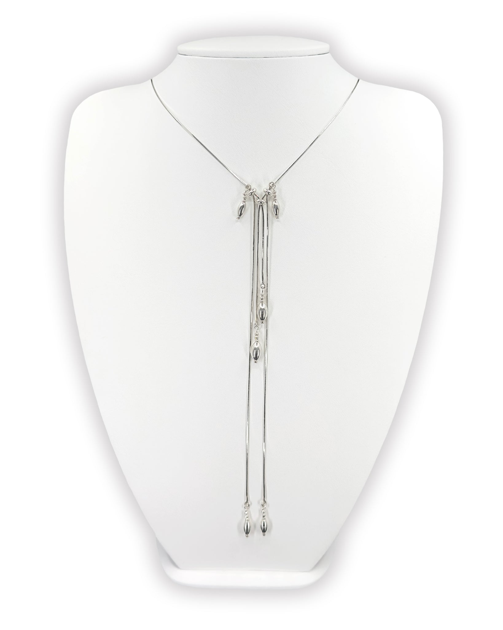 Silver Tassel Necklace 05