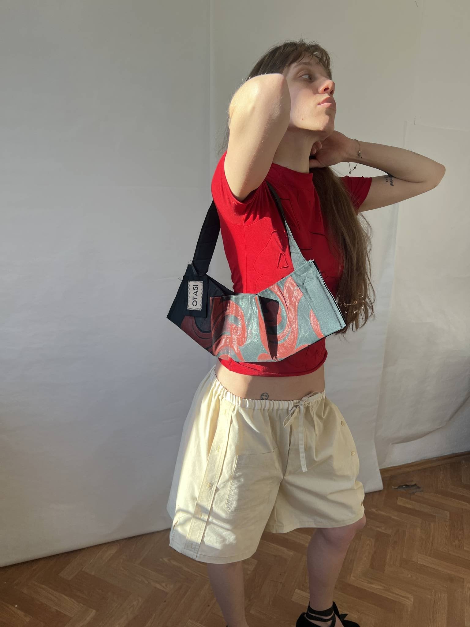 Origami Baguette Bag Red