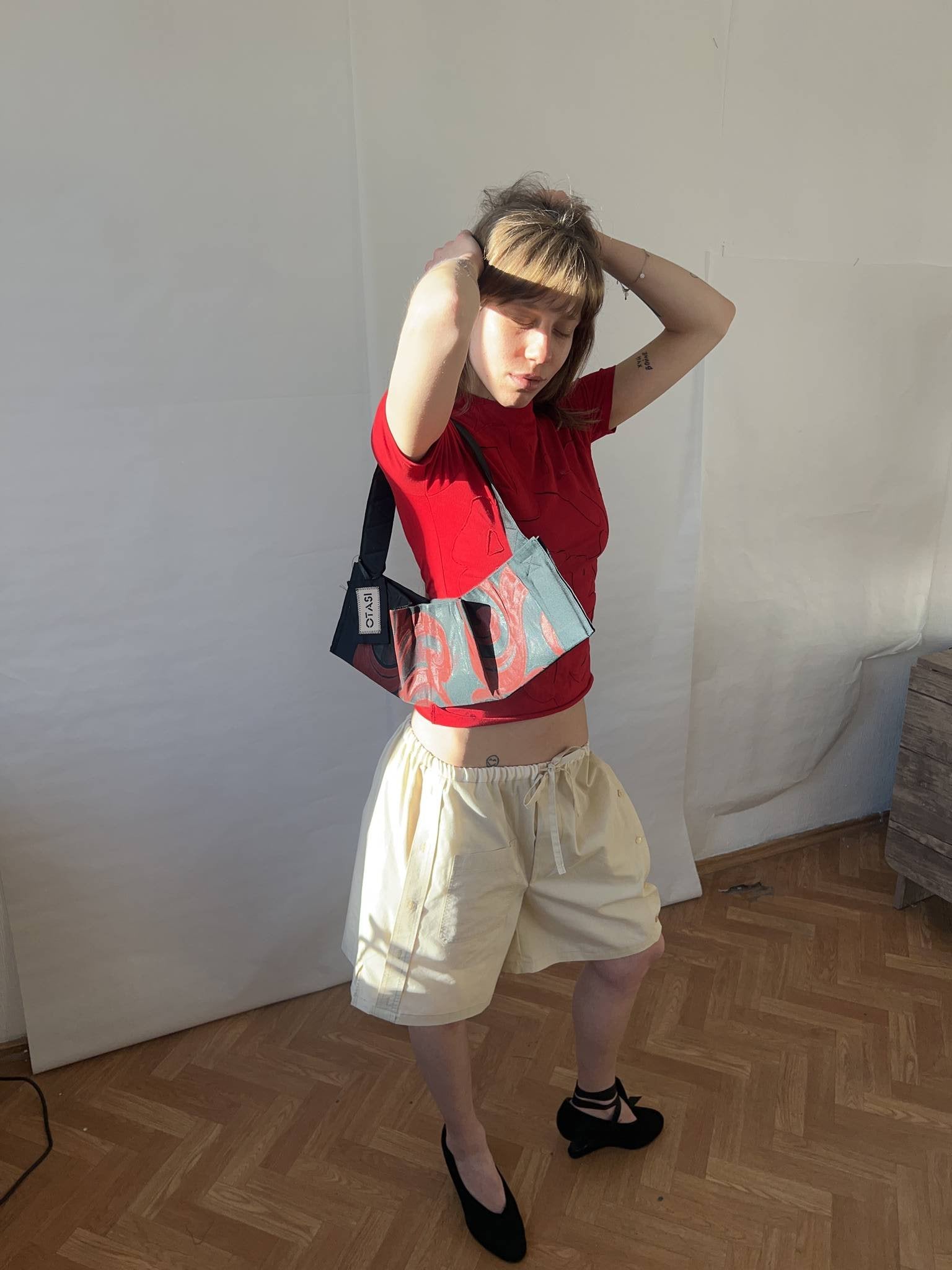 Origami Baguette Bag Red