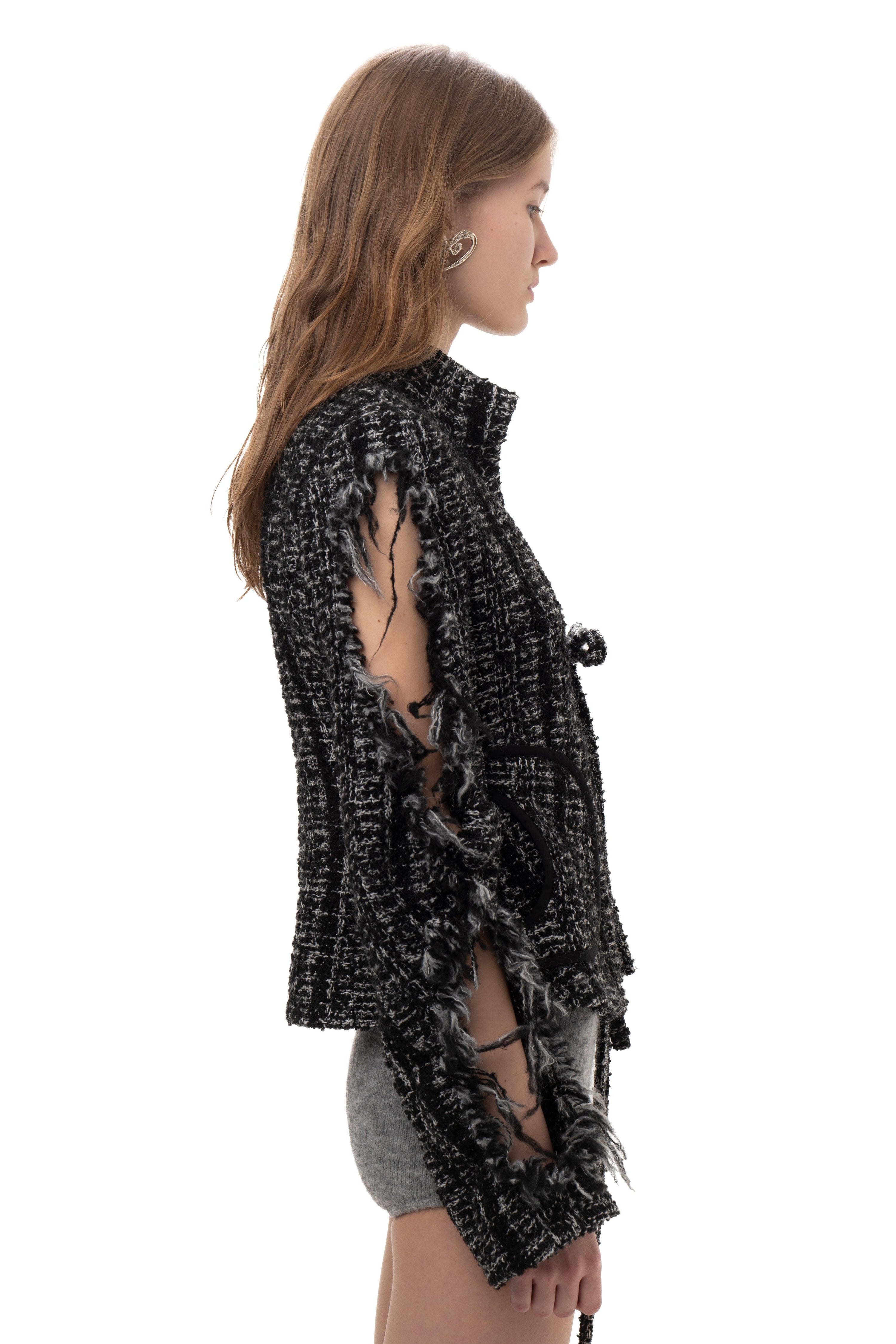 트위스트 슬리브 수트 재킷