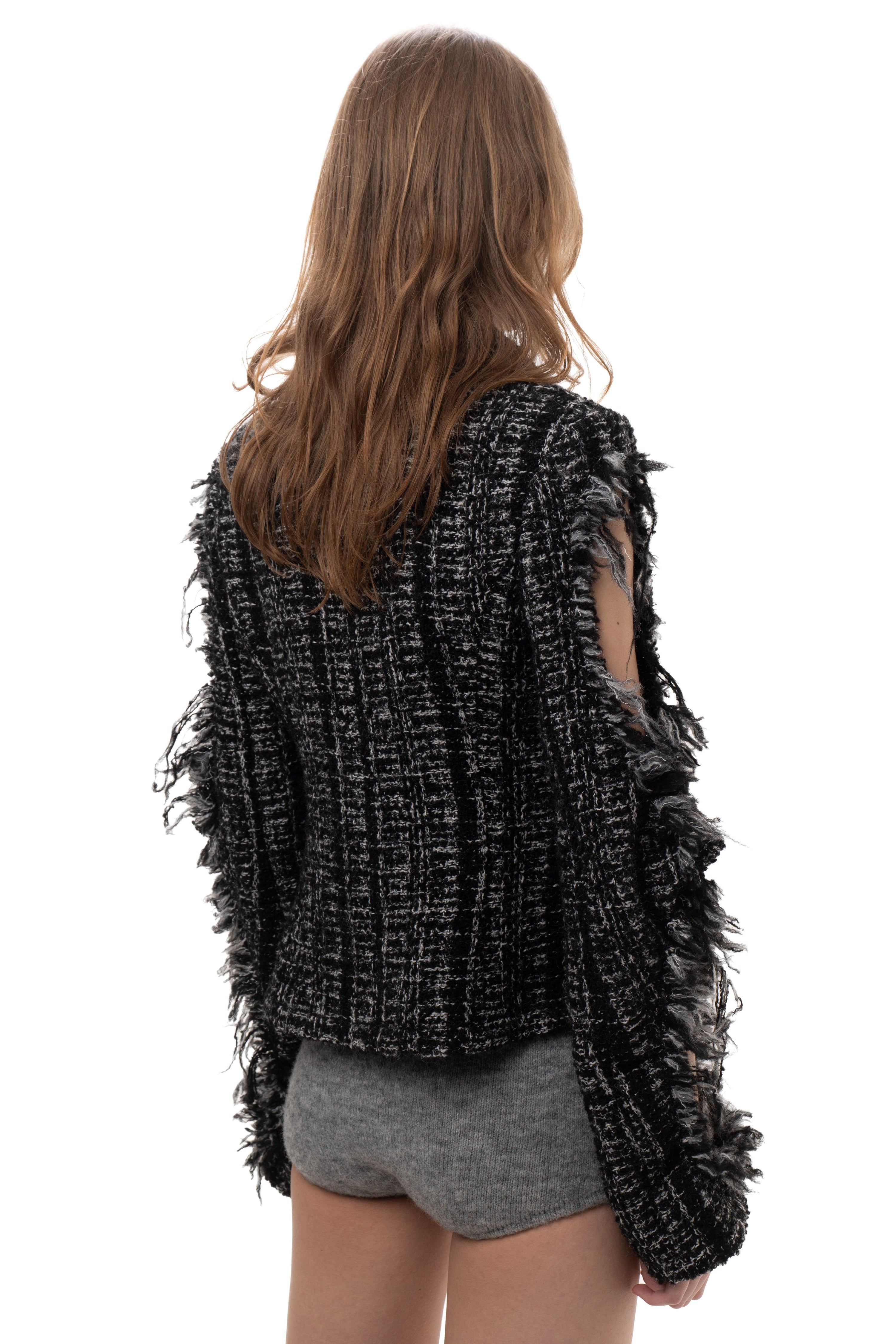 트위스트 슬리브 수트 재킷