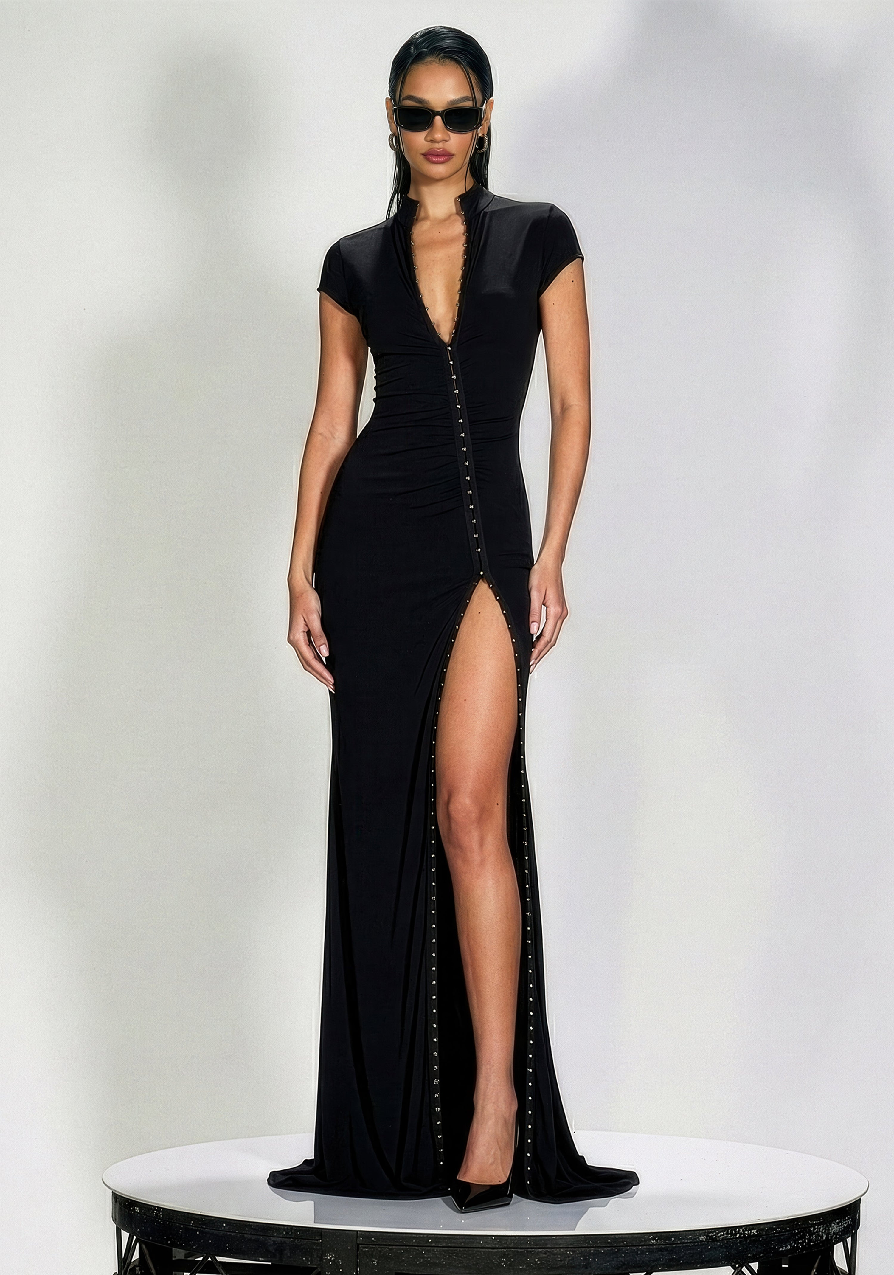 Risk It All Maxi Dress in Black