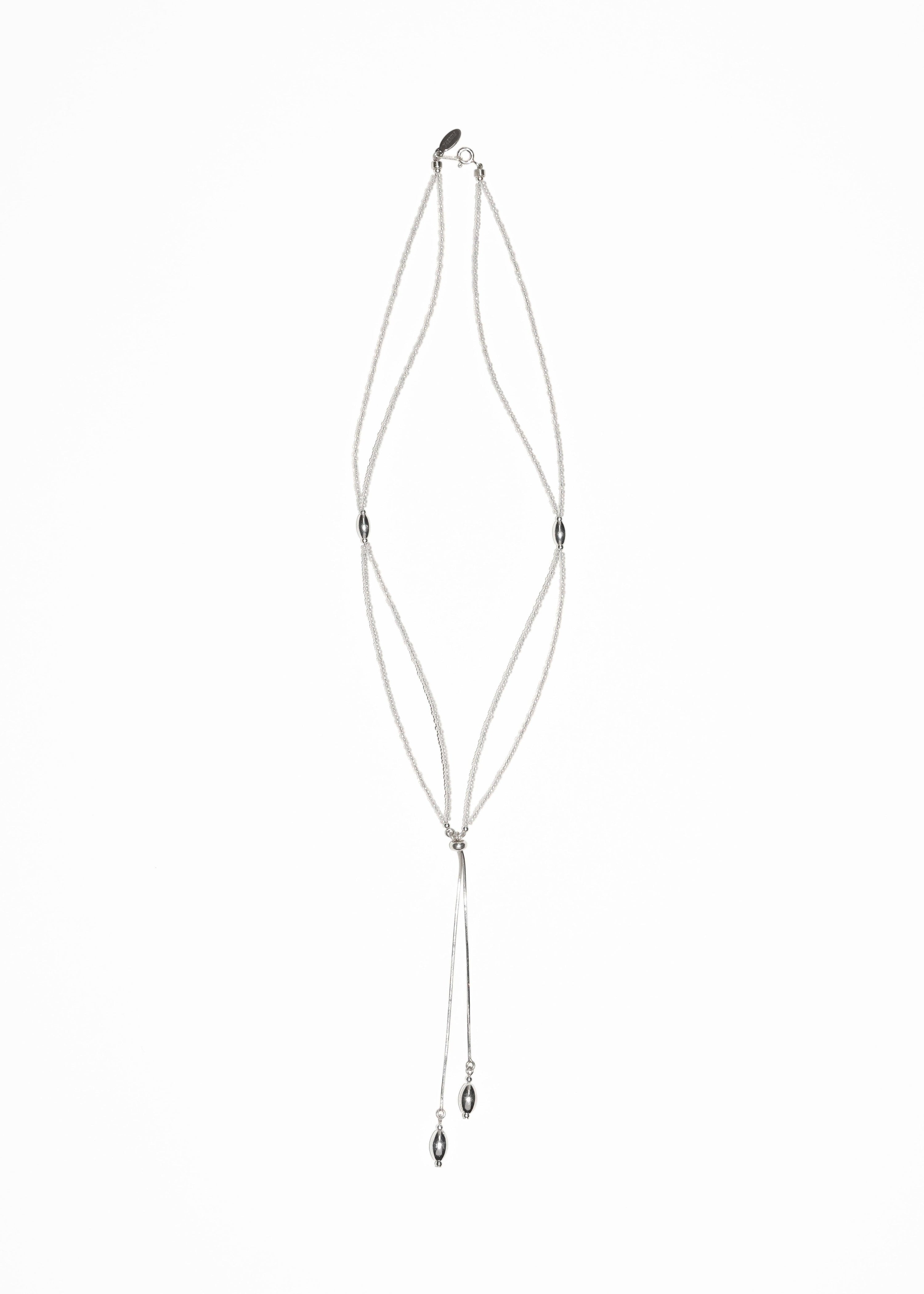 Silver Tassel Necklace 06