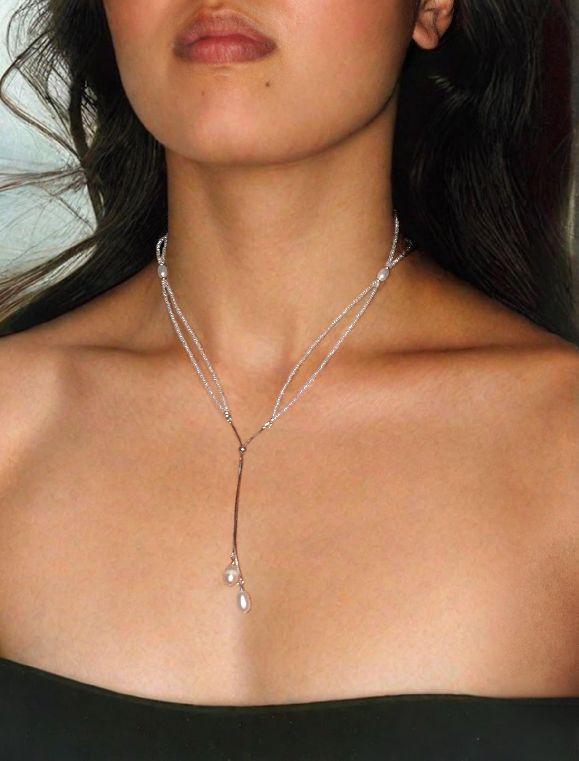 Pearl Tassel Necklace 06