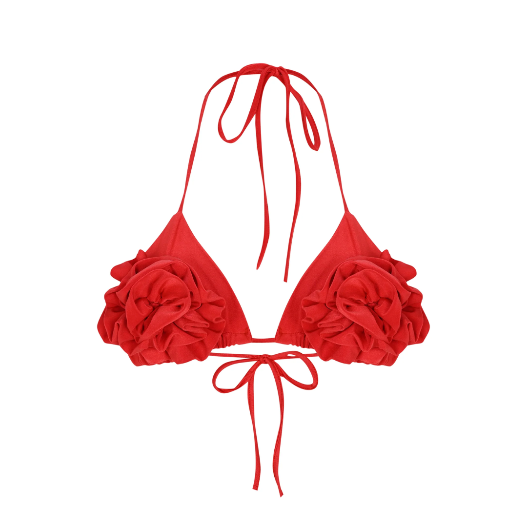 Rose With Thorns Bra in Red