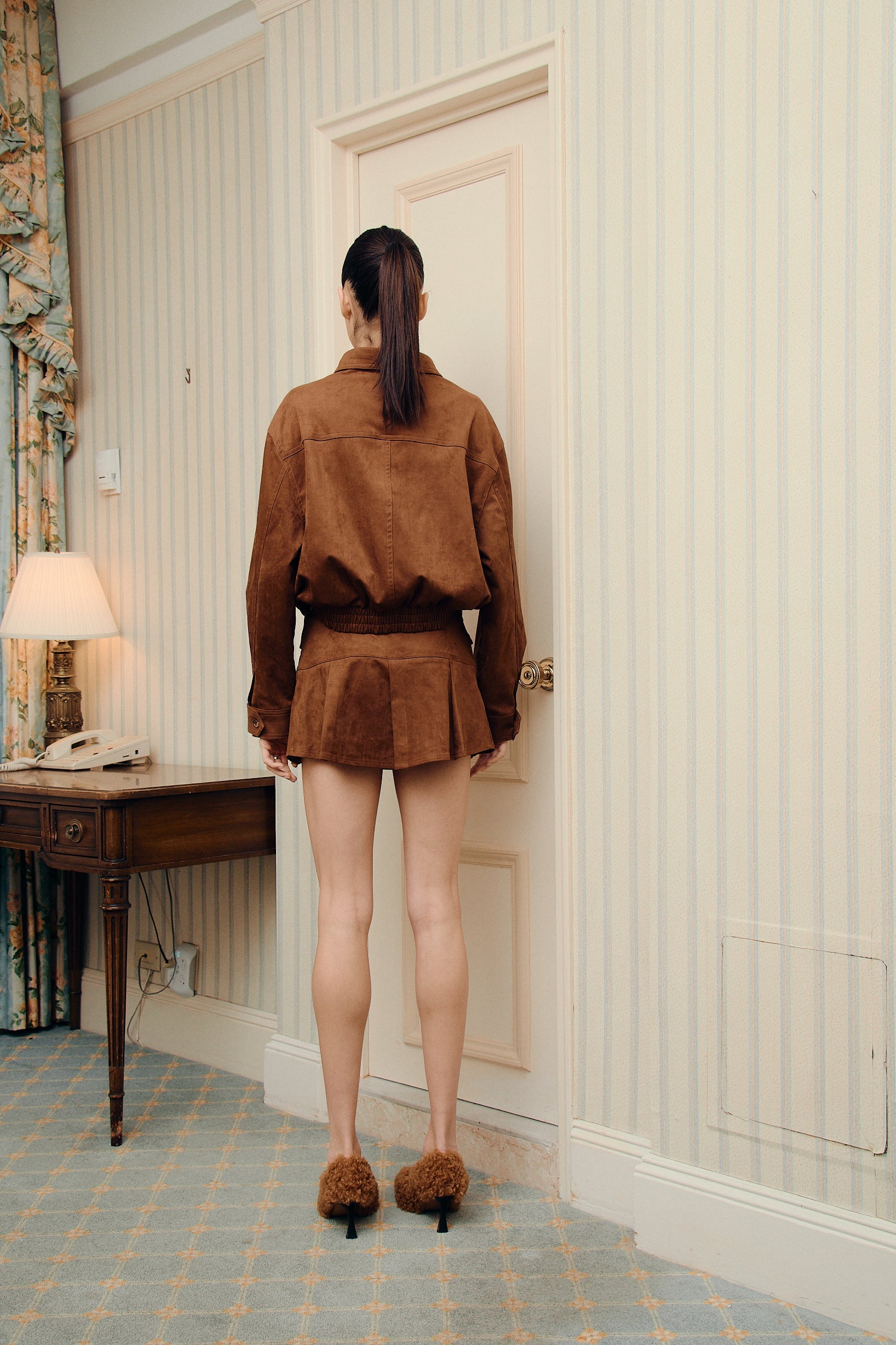 Suede Attic Box Skirt