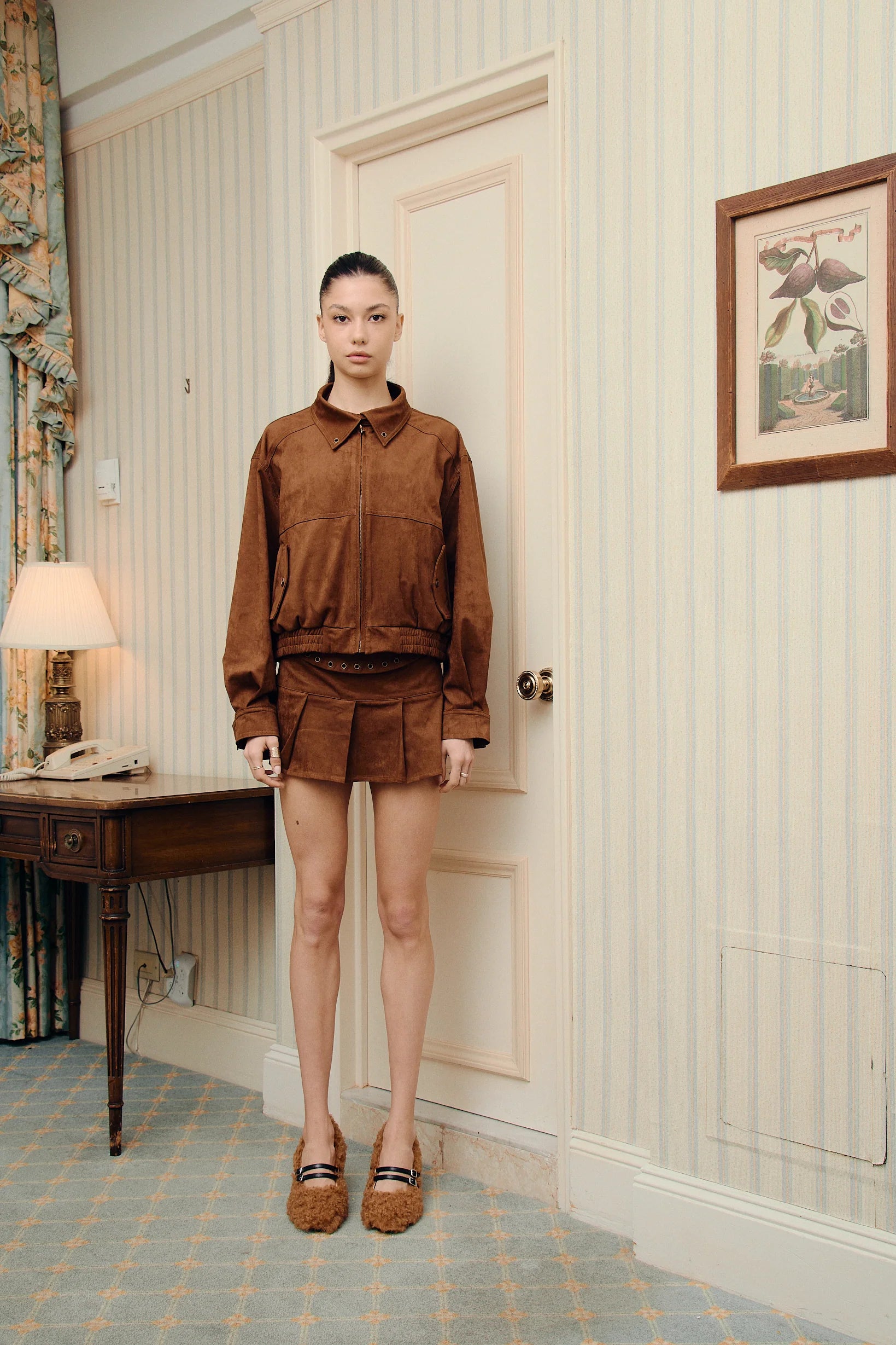 Suede Attic Box Skirt