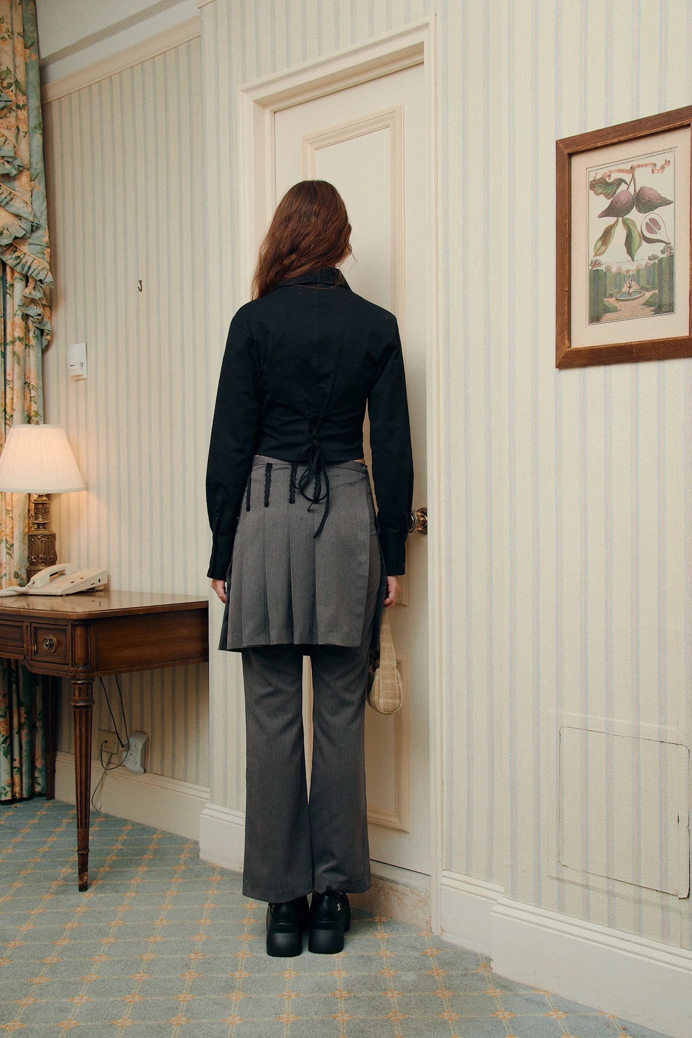 Bestie Ruched Blouse in Black