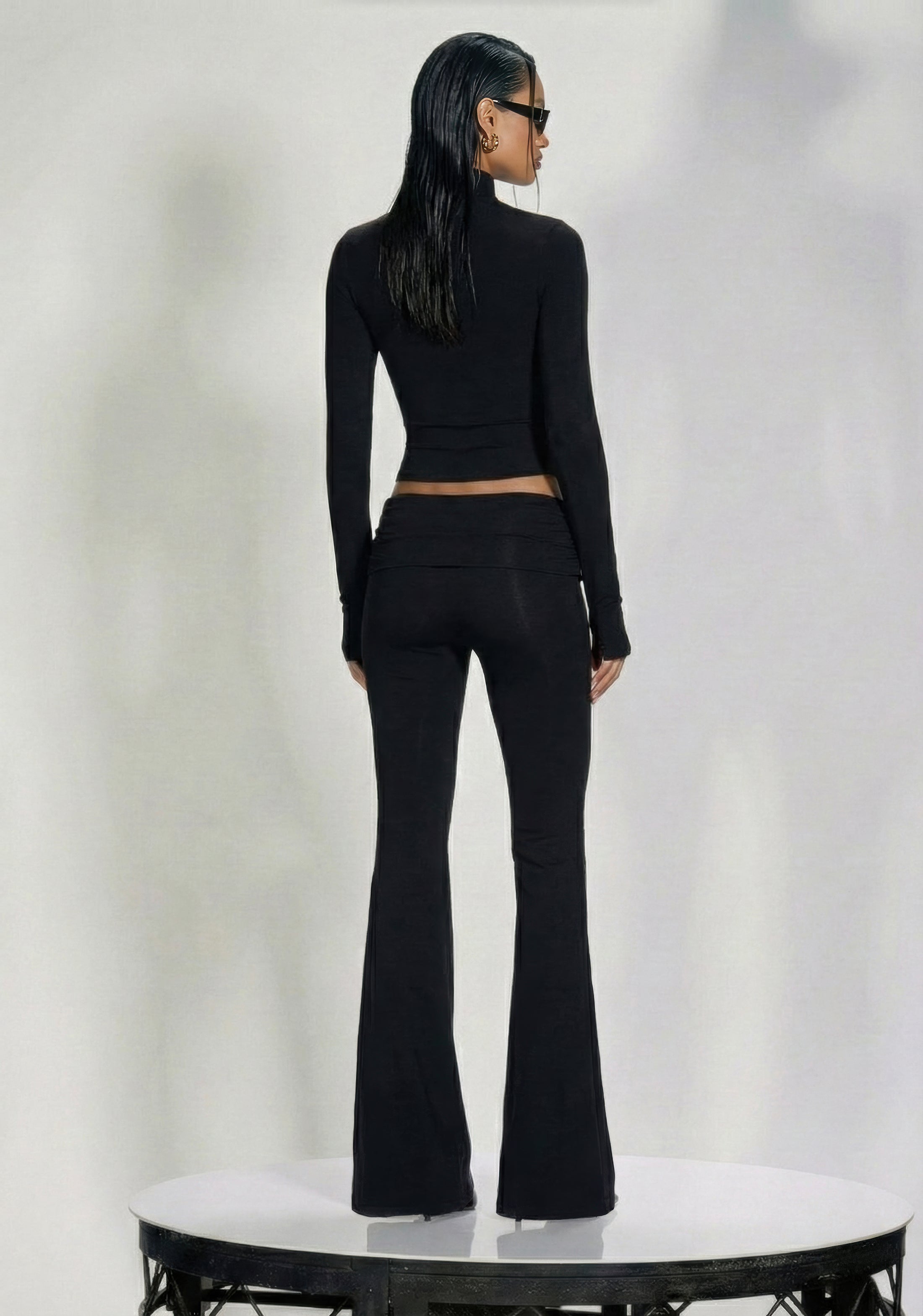 Bad Decision Long Sleeve Top in Black
