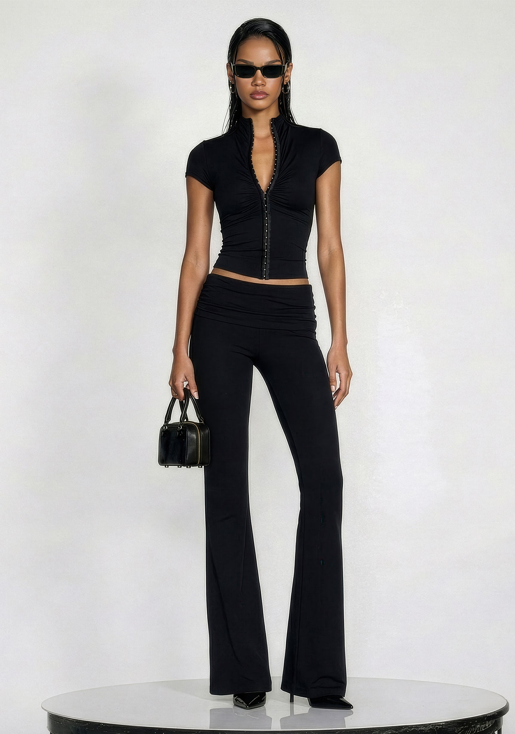 Bad Decision Short Sleeve Top in Black