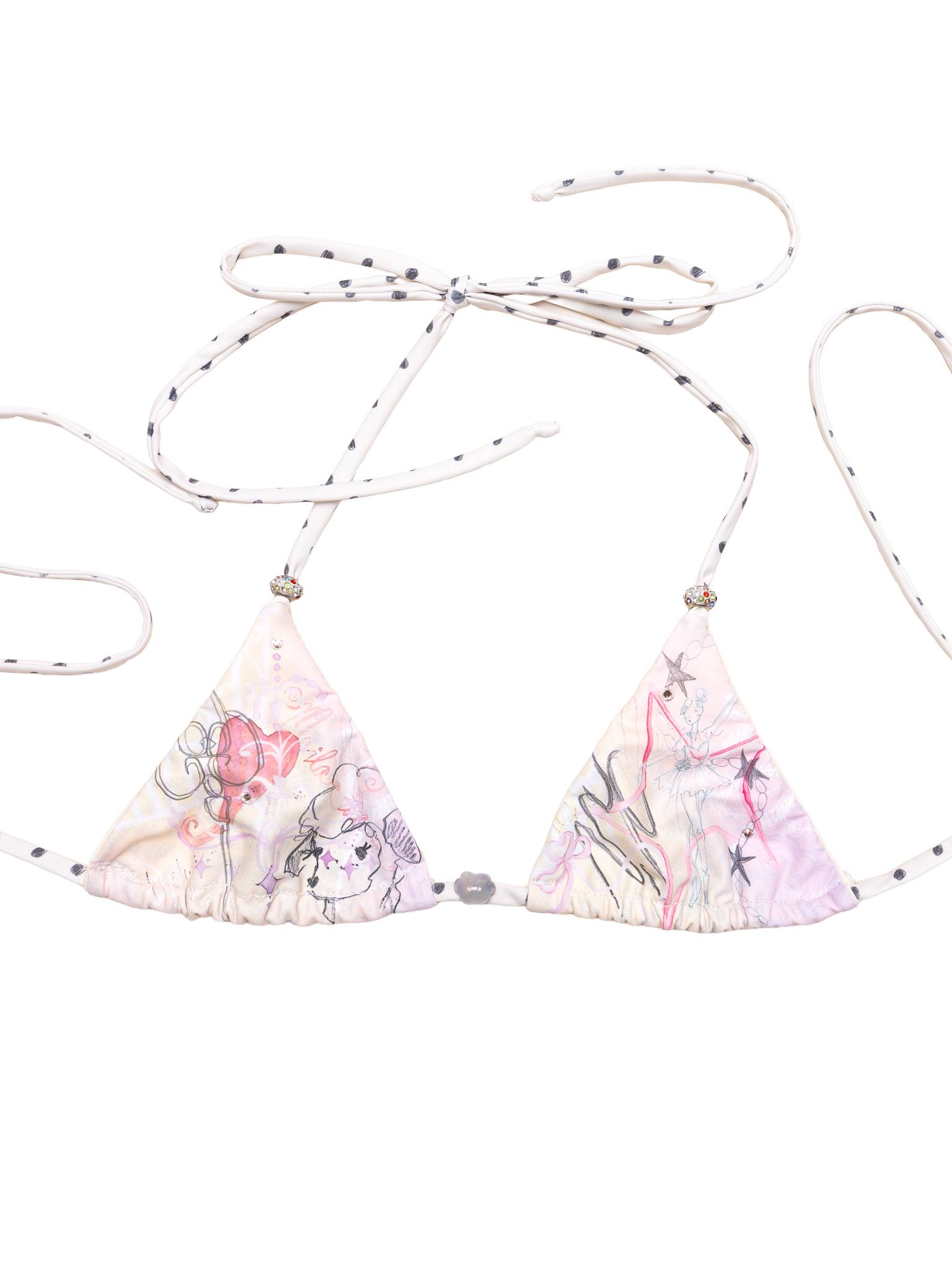 Little Lamb Sketchbook Bikini Top