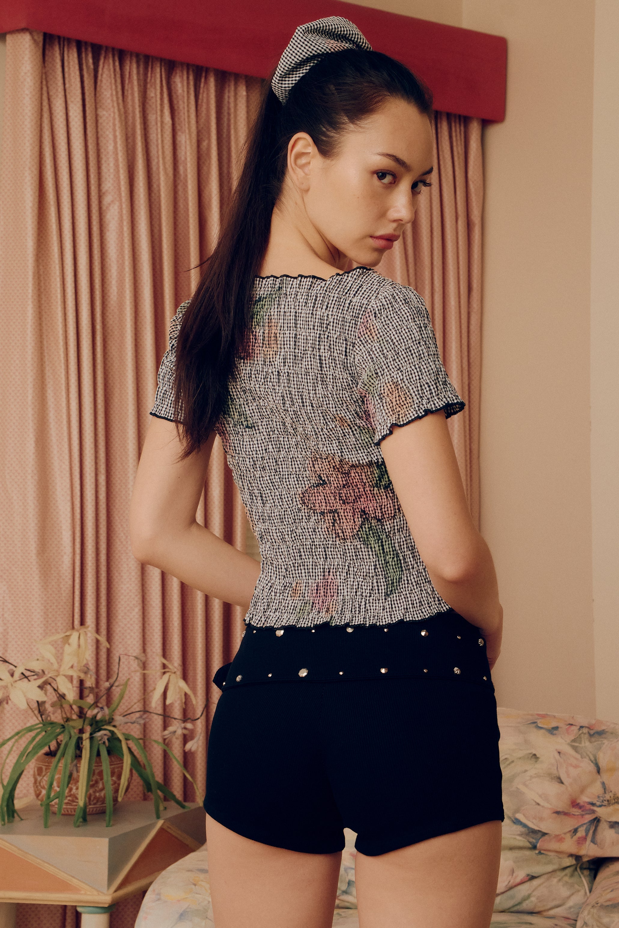 Dani Belt Shorts in Black