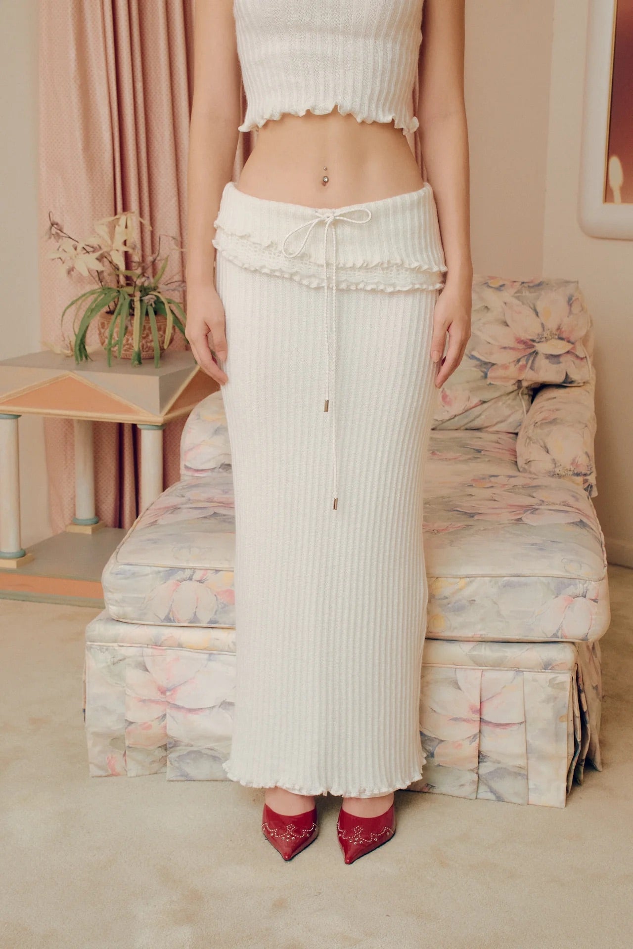 Milky Knit Long Skirt