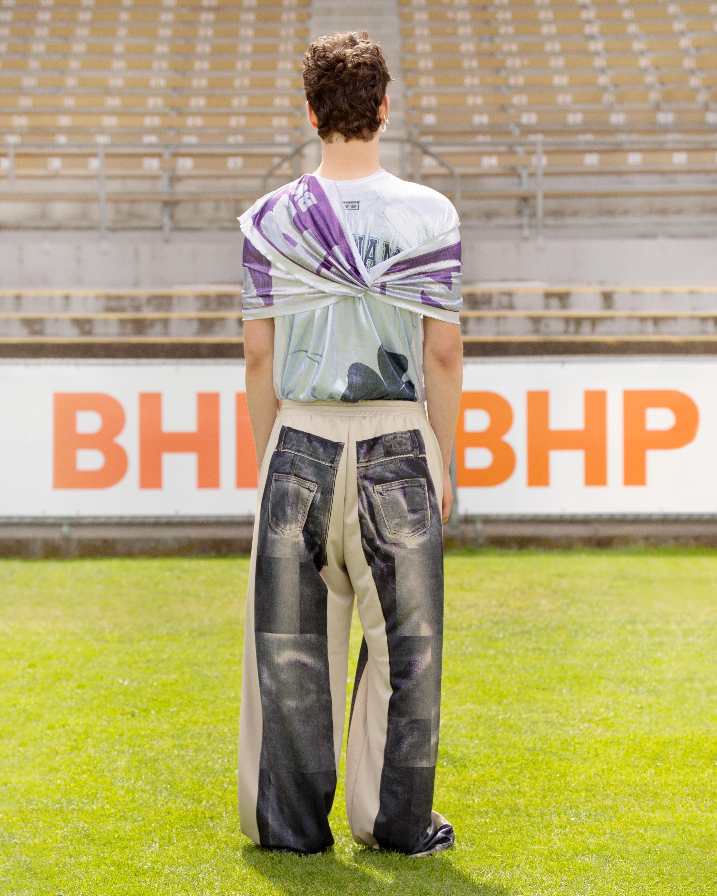 샌드 데님 트랙수트 팬츠