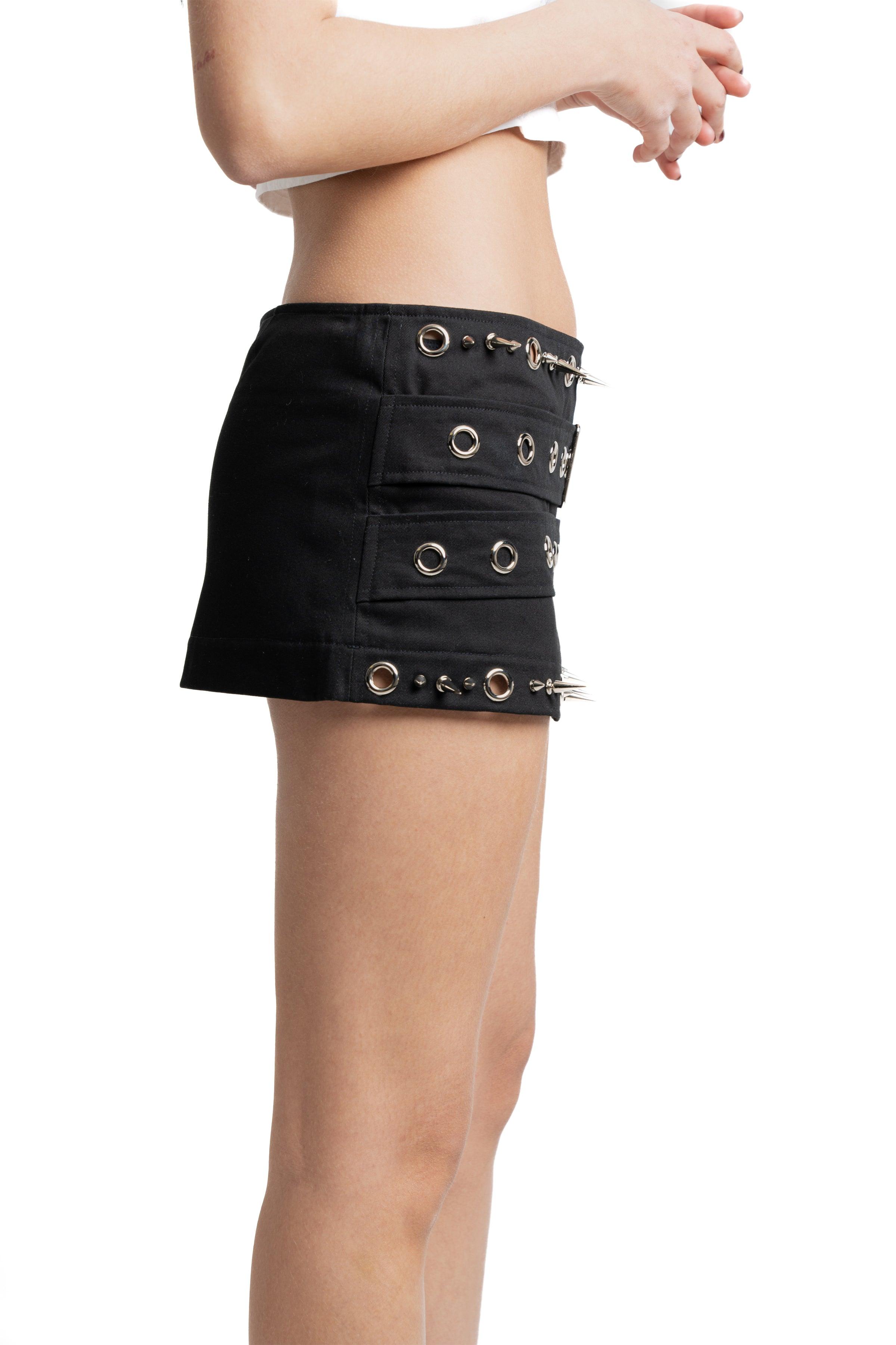Baby Teeth Mini Skirt in Black