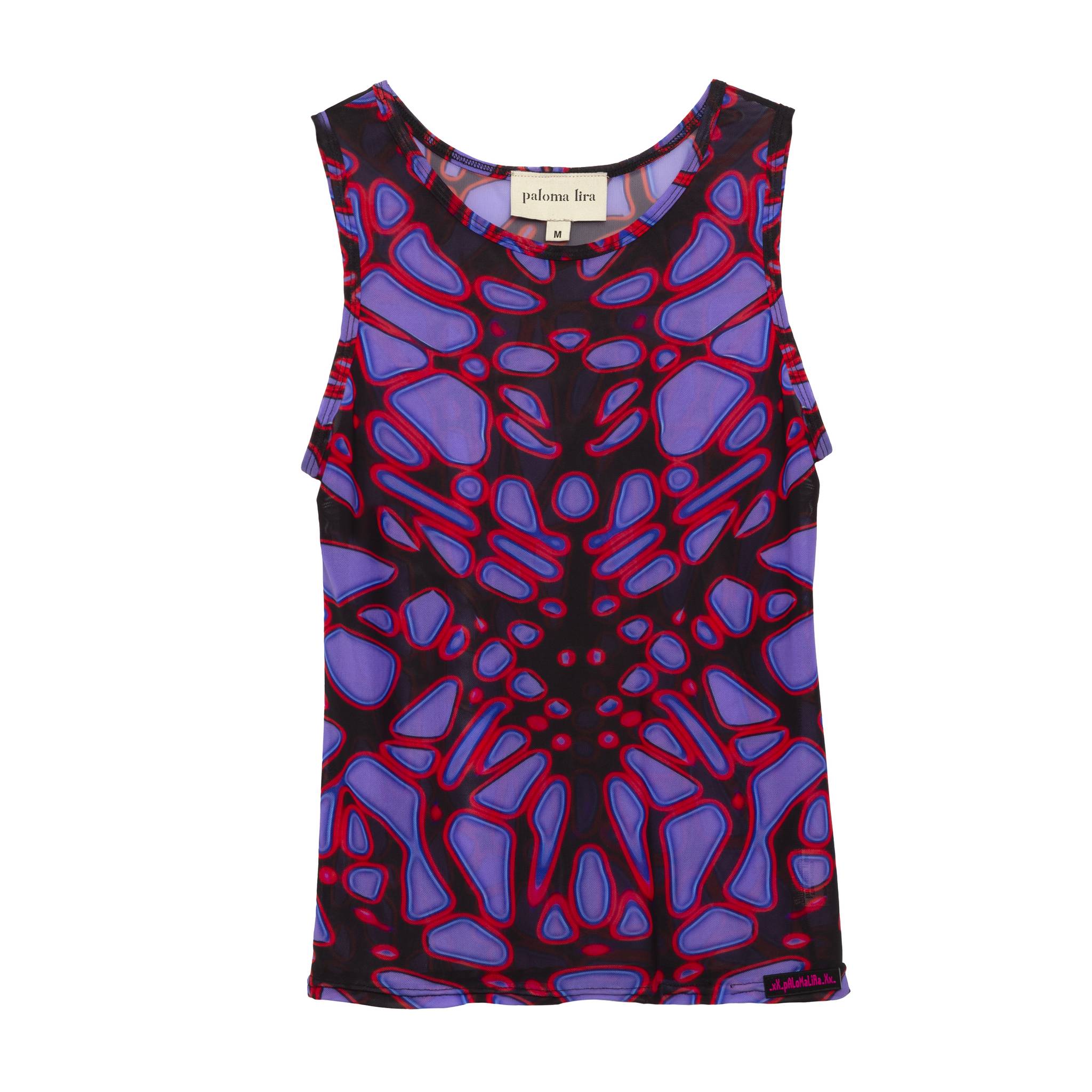 Red Web Armor Tank Top