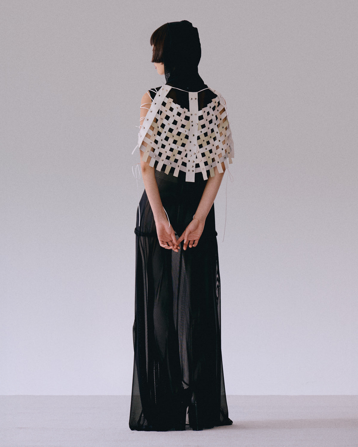 Leather Lattice Capelet