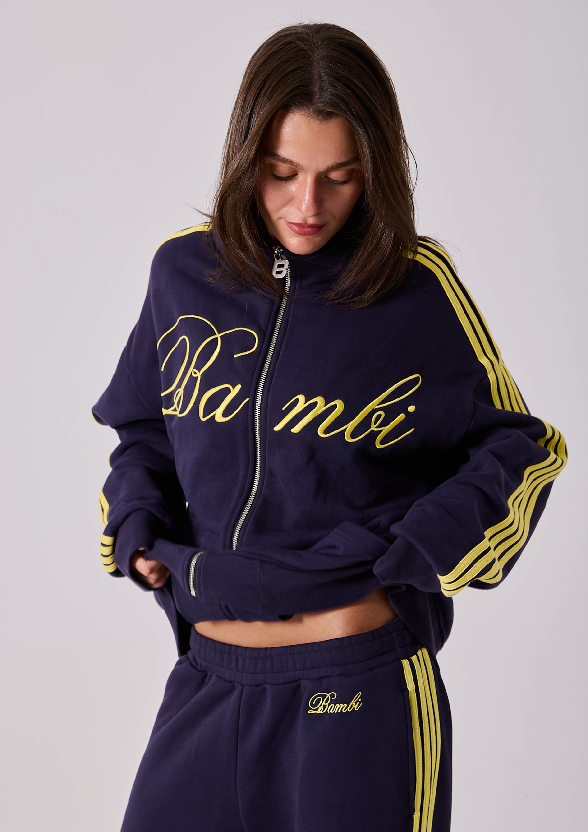 Spears Stripe Zip Jacket in Ink