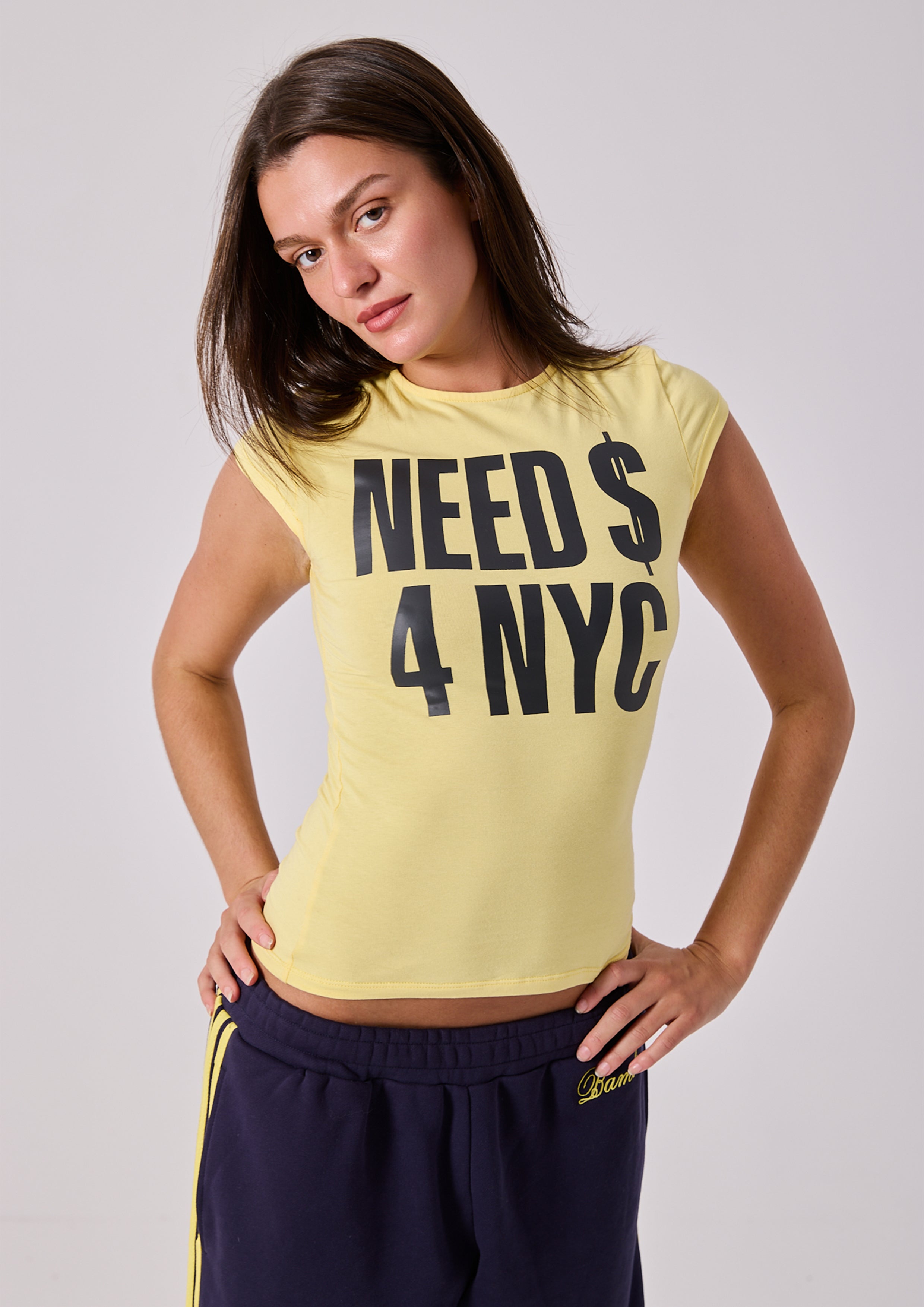 Cash Baby Tee in Yellow