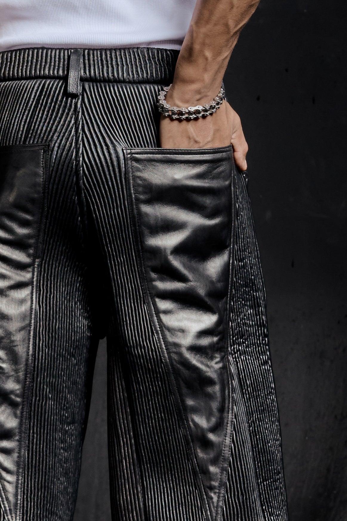 Pleated Leather Jorts – ap0cene