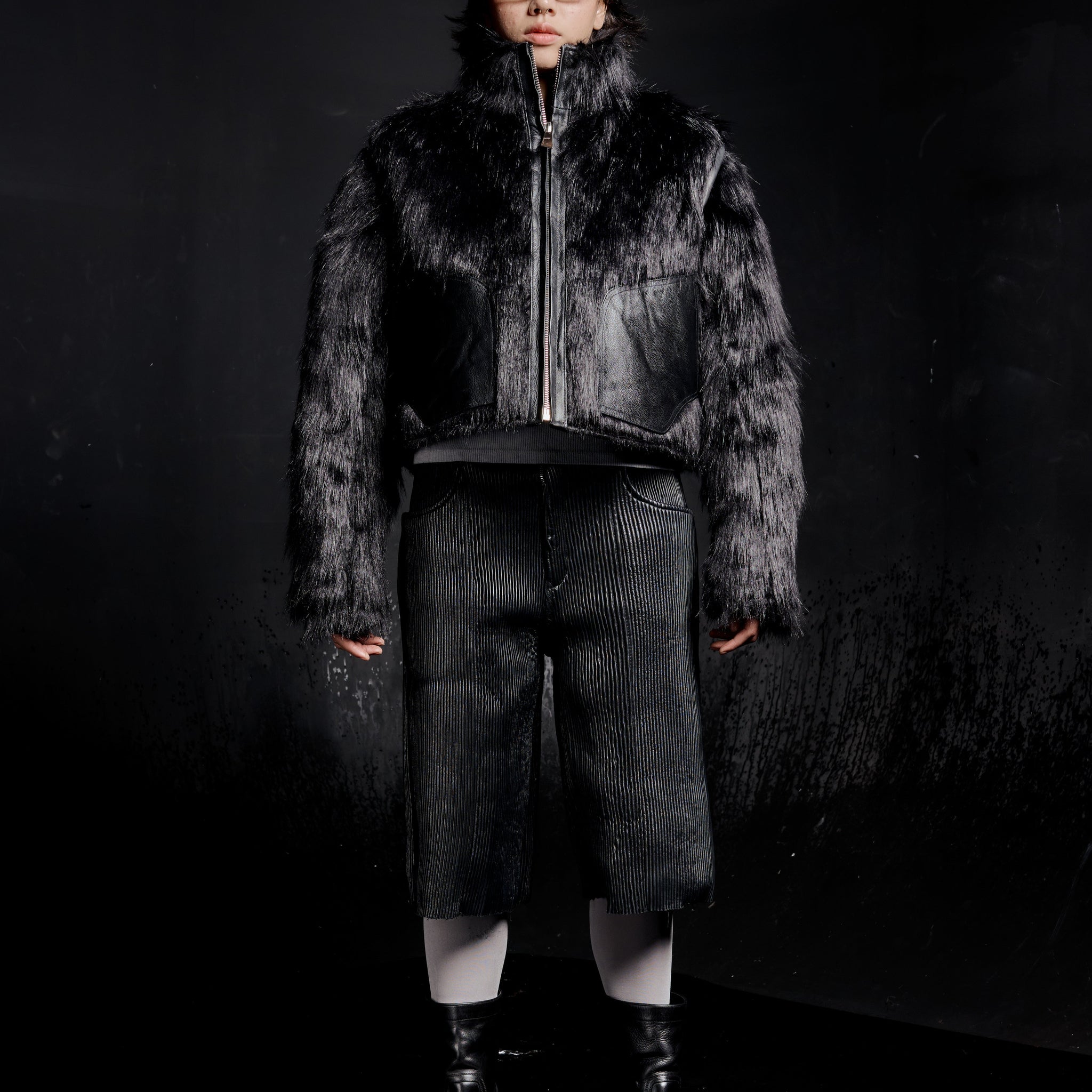 Sable Fur Bomber Jacket