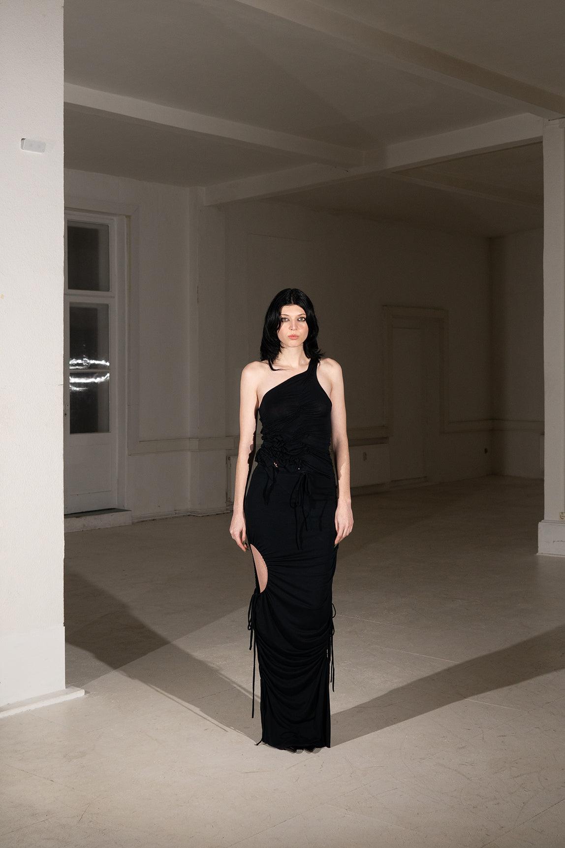 맥시 카오스 스커트