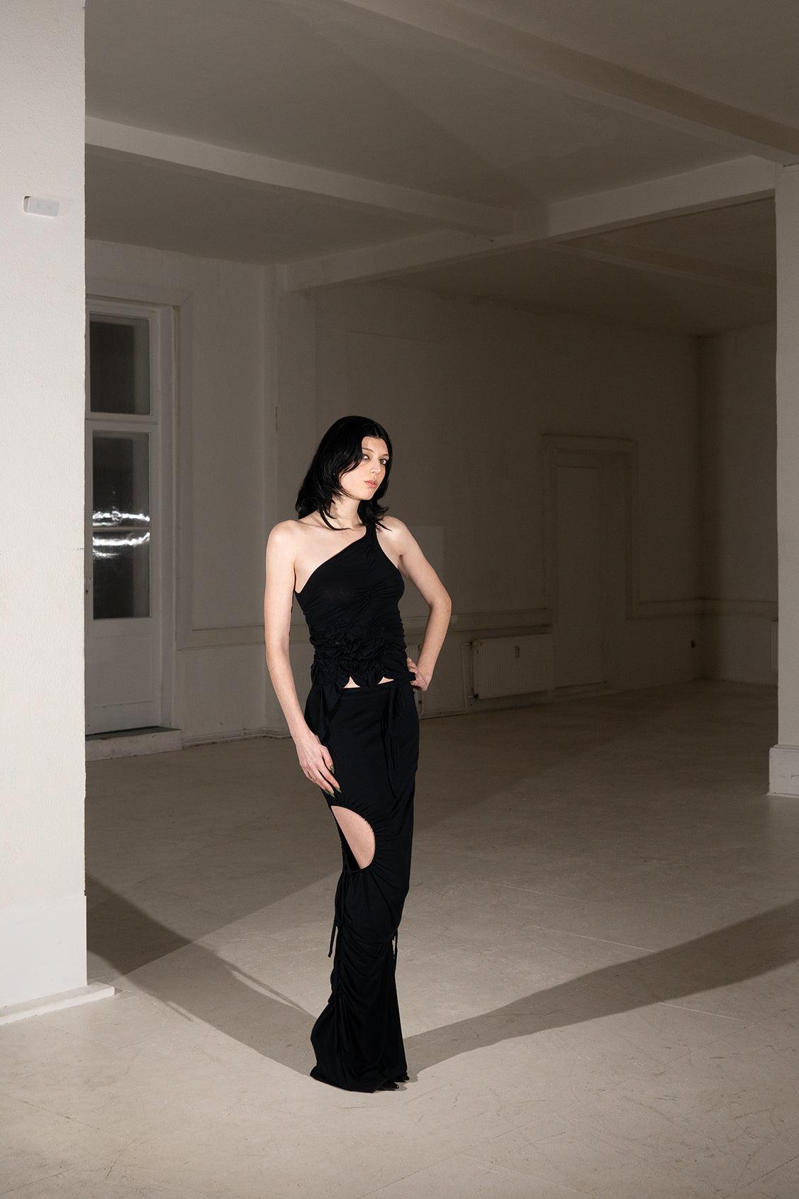 맥시 카오스 스커트