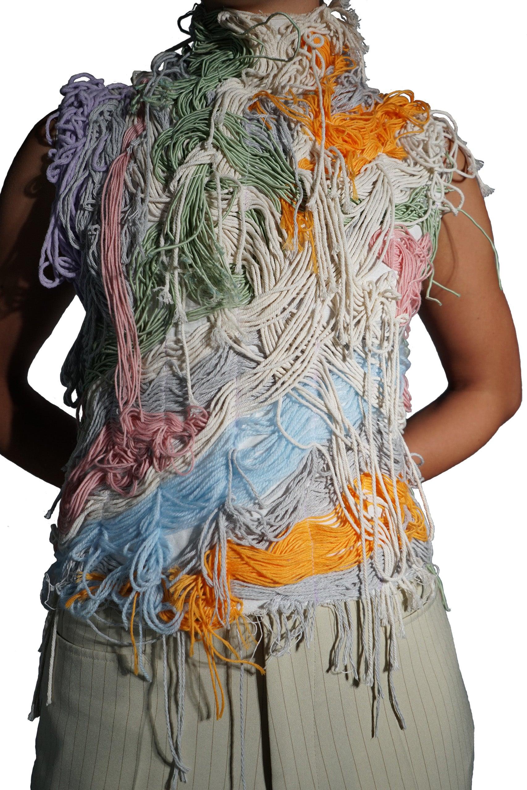 Unordentliches Garnoberteil