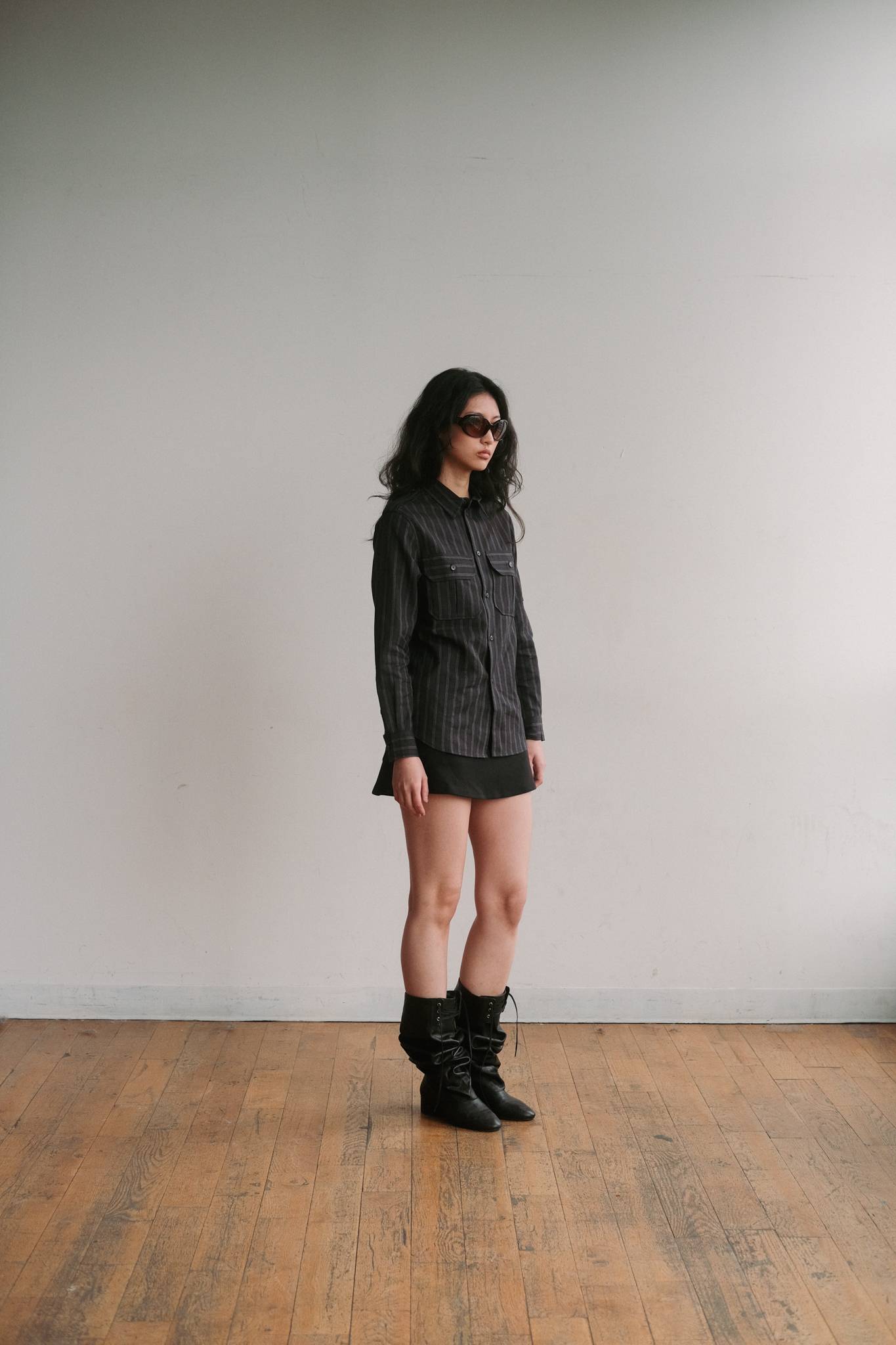 Mingus Work Shirt in Shadow Pinstripe