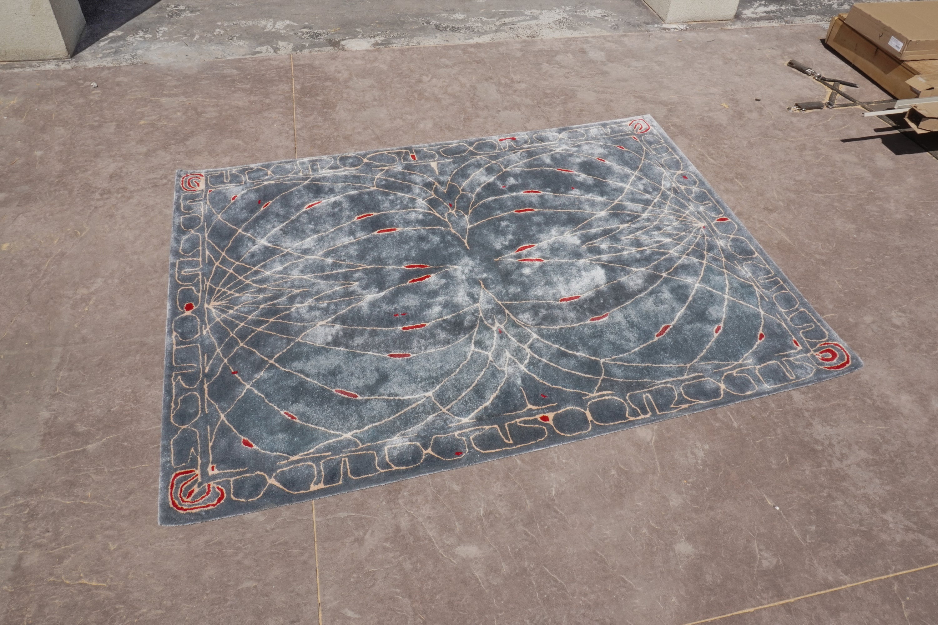 Moth rug in Bamboo Silk