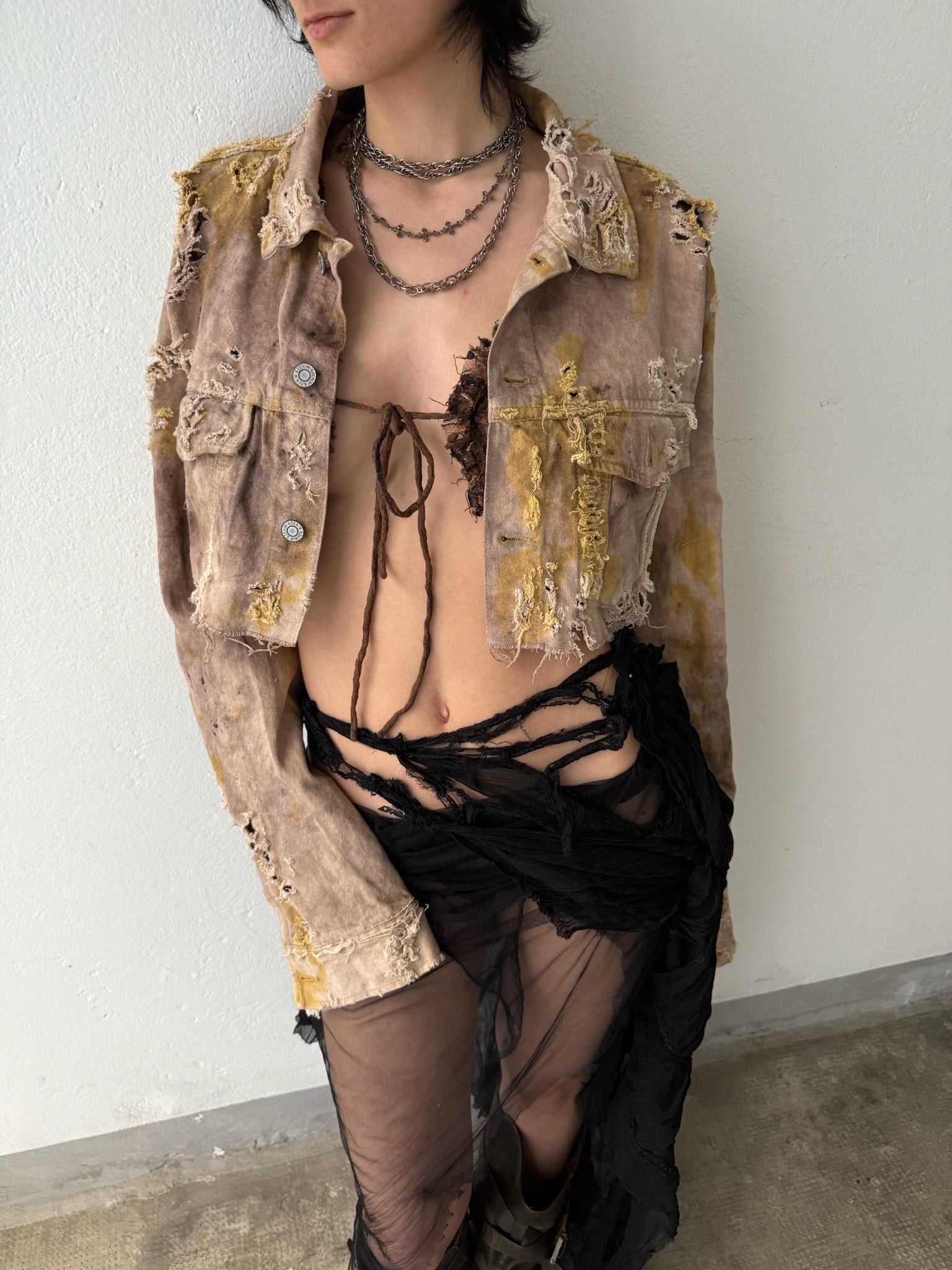 머드 데님 재킷