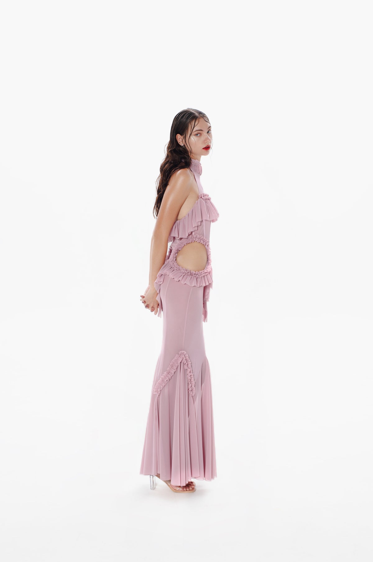 Ophelia Maxi Dress in Bubblegum Pink